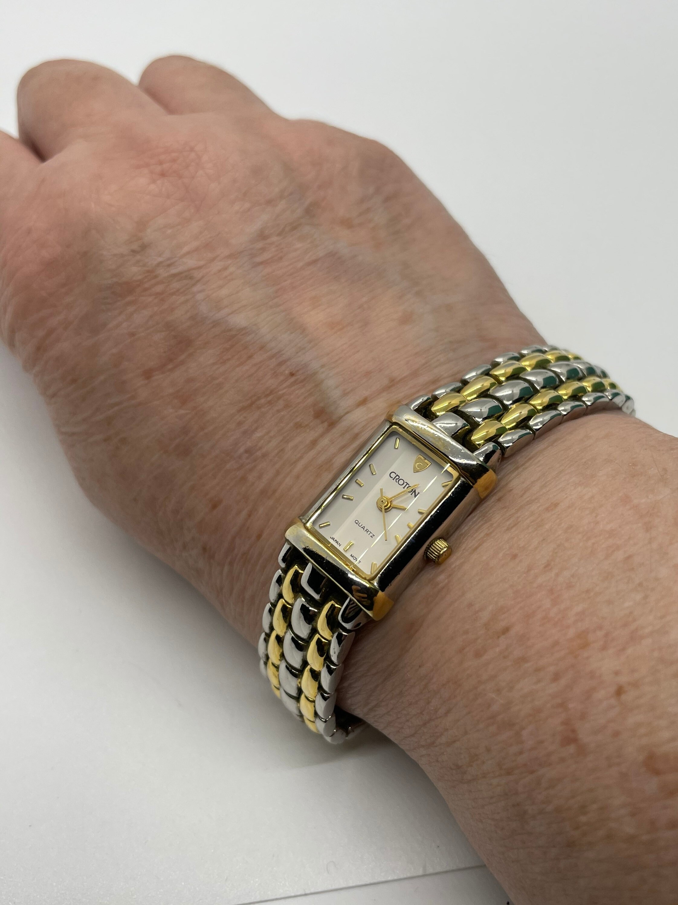 Vintage Croton Ladies Two Tone Band Watch - Etsy display picture 2