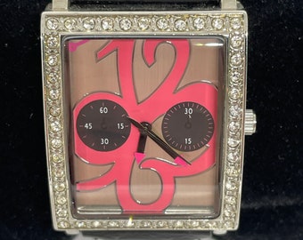 Vintage fun rhinestone watch