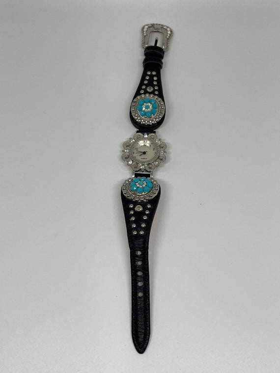 Vintage faux turquoise ladies watch - image 4