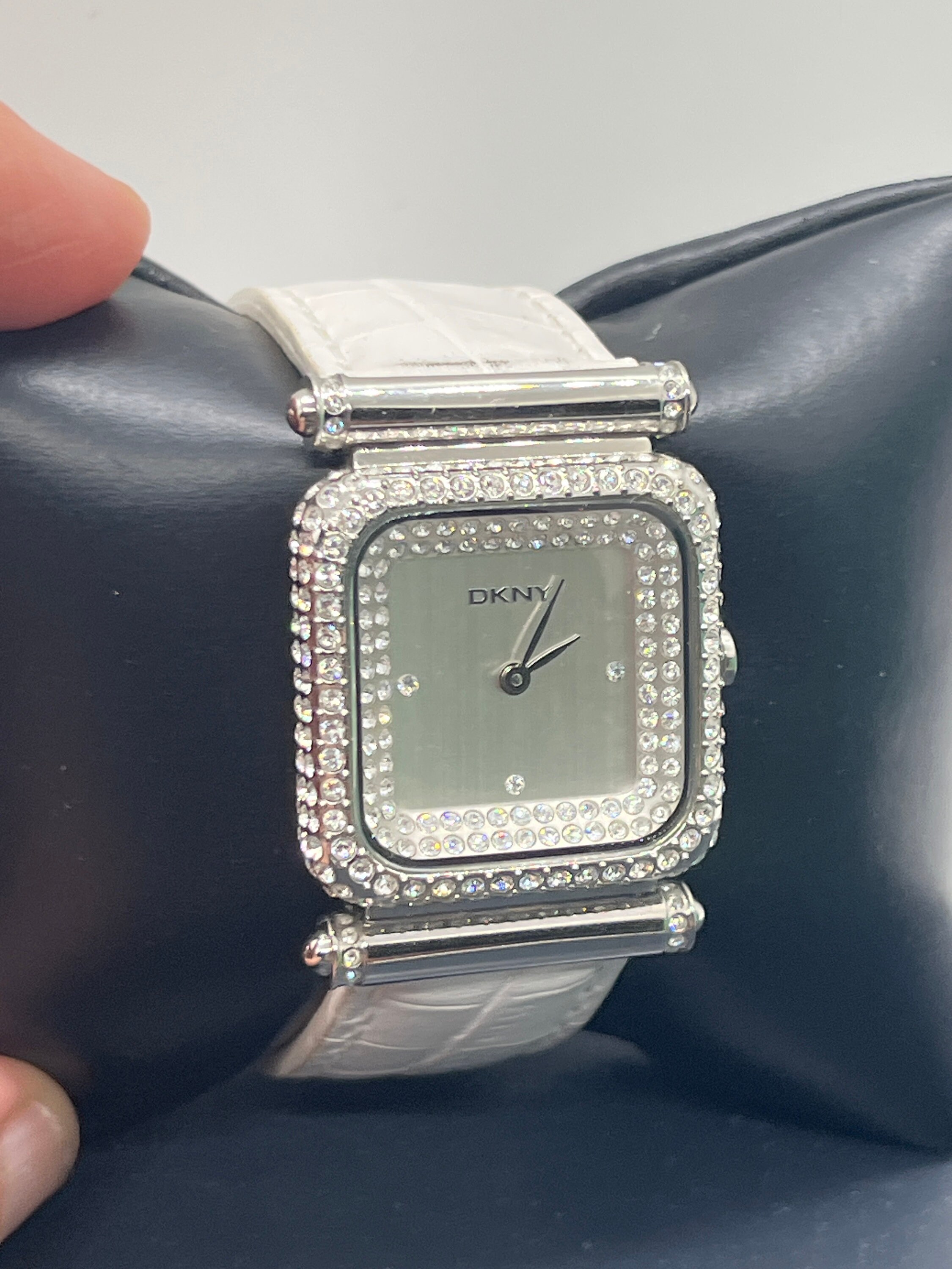 DKNY Women\'s Silver Bracelet Watch With Rhinestone Accents Amazon.com: DKNY Women main image 3