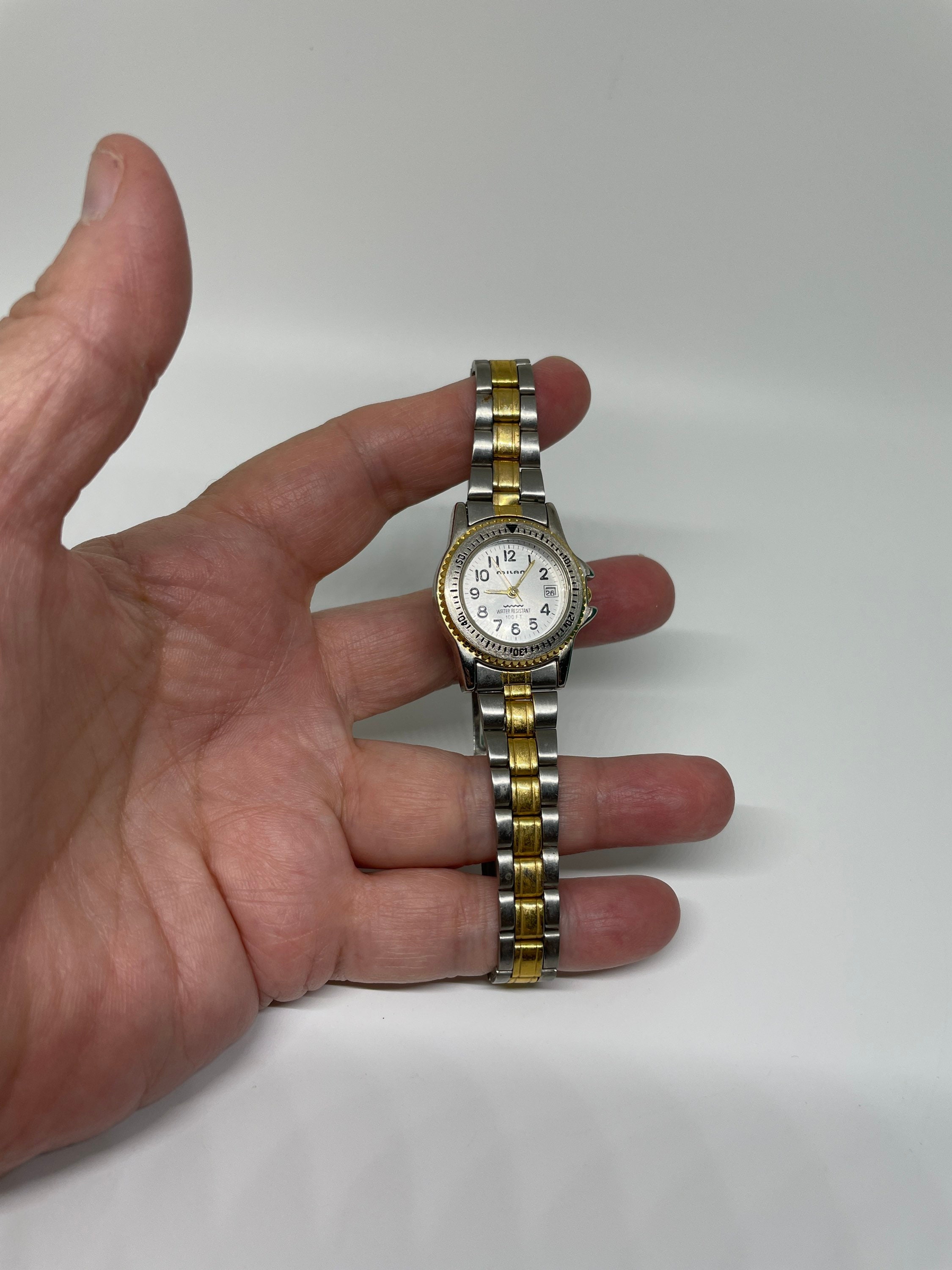 Classic Vintage two toned Milan watch for the ladies Milan Watches - Etsy main image 2