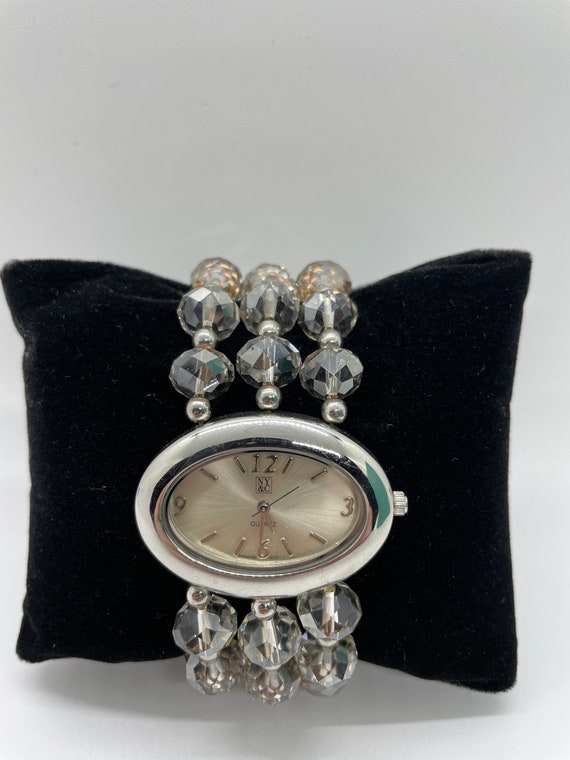 Vintage NY & Co Ladies Multi Strand Beaded Watch - image 1