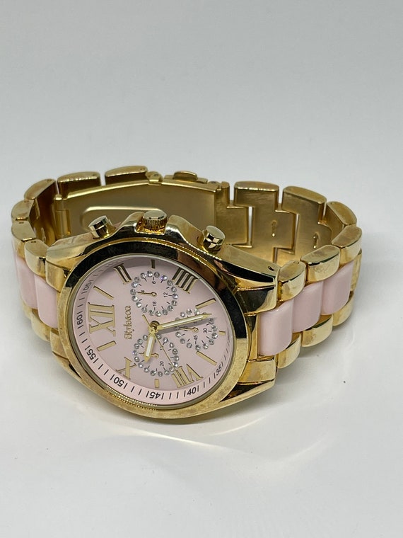 Vintage goldtone and pink Style and Co watch - image 3