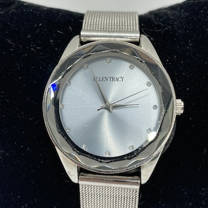 Vintage Beveled Ellen Tracy Mesh watch