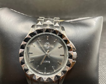 Vintage silver tone mens watch