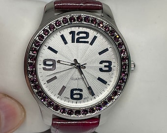 Figaro Retro Purple/rhinestone/beaded/silver Tone Slide Bead  display picture 3