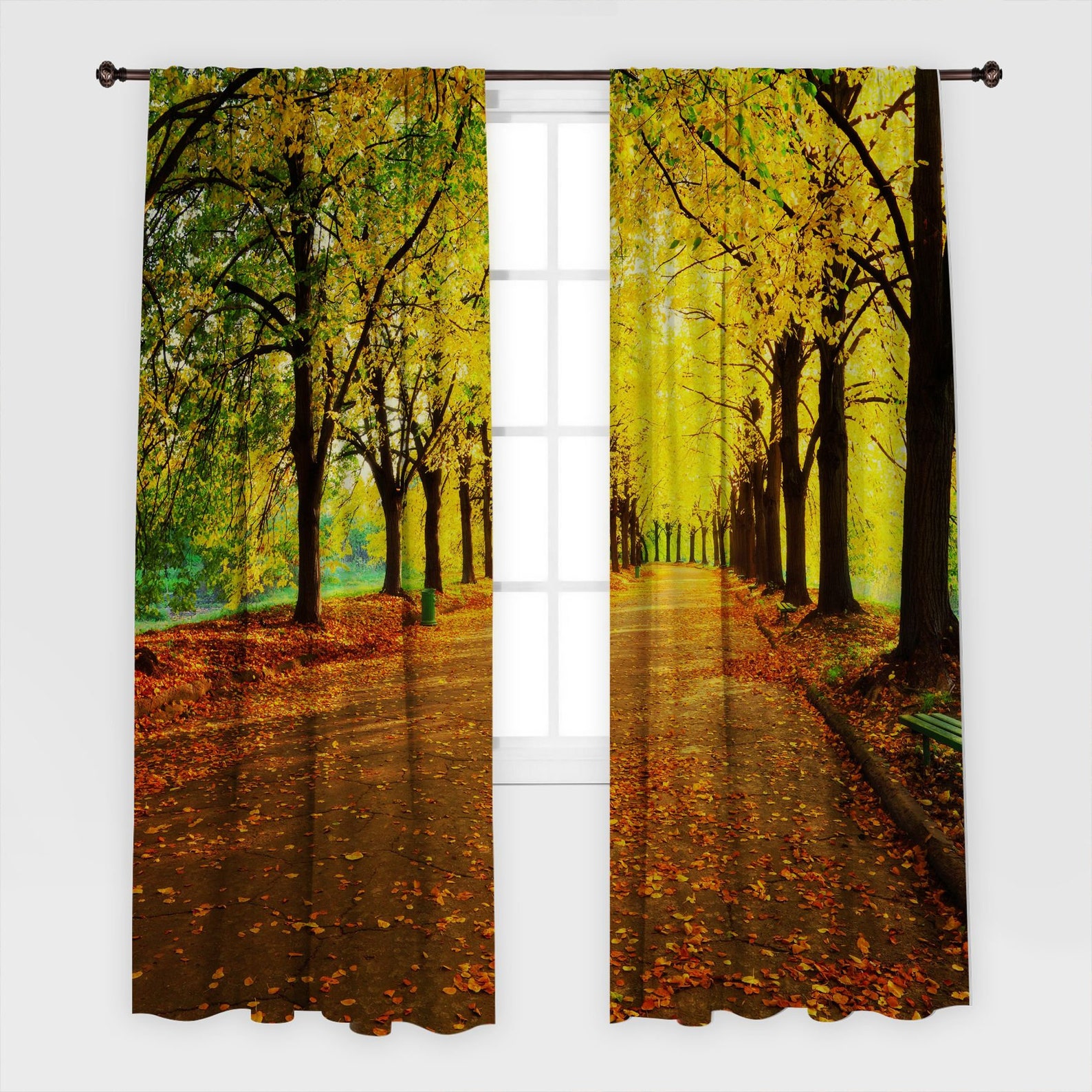 Forest Printed Curtain / Drapes For Living Room Dining Room Etsy