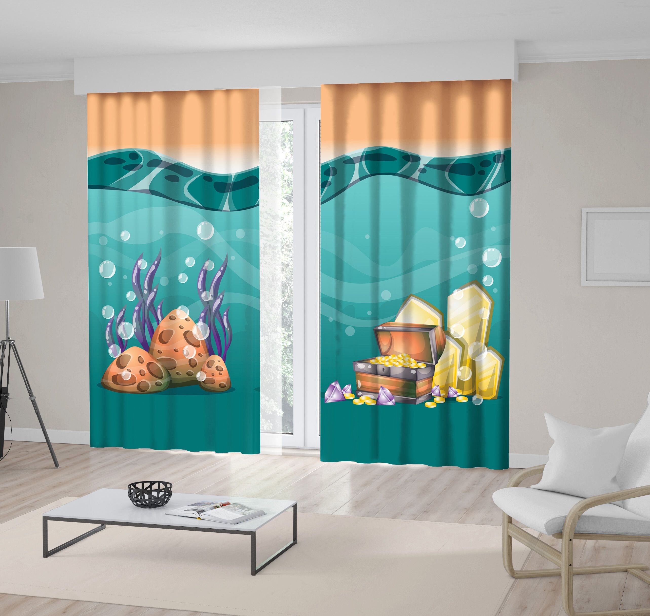 Cartoon Printed Curtain / Drapes For Living Room Dining Room Etsy