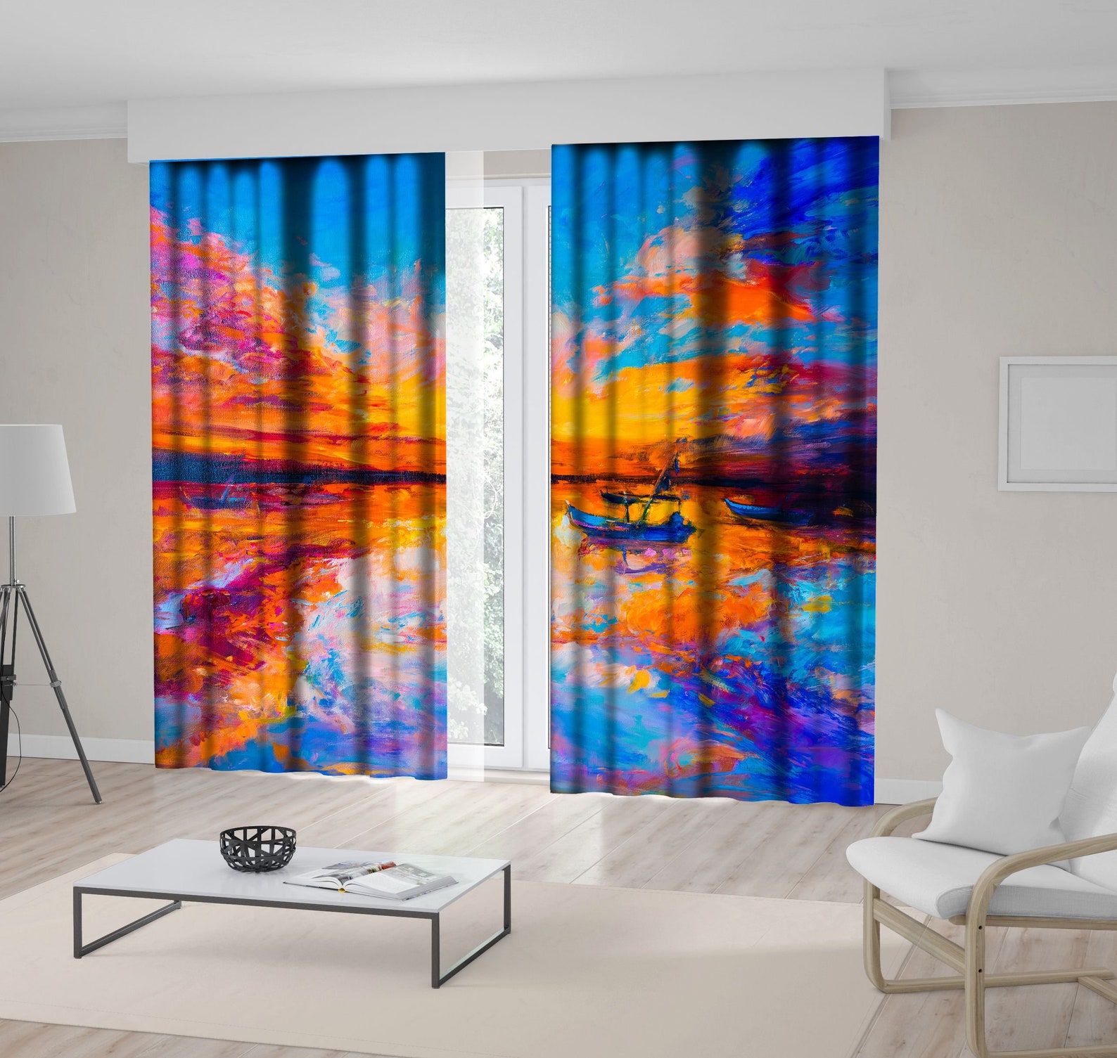 Oil Painting Printed Curtain / Drapes For Living Room Dining Etsy