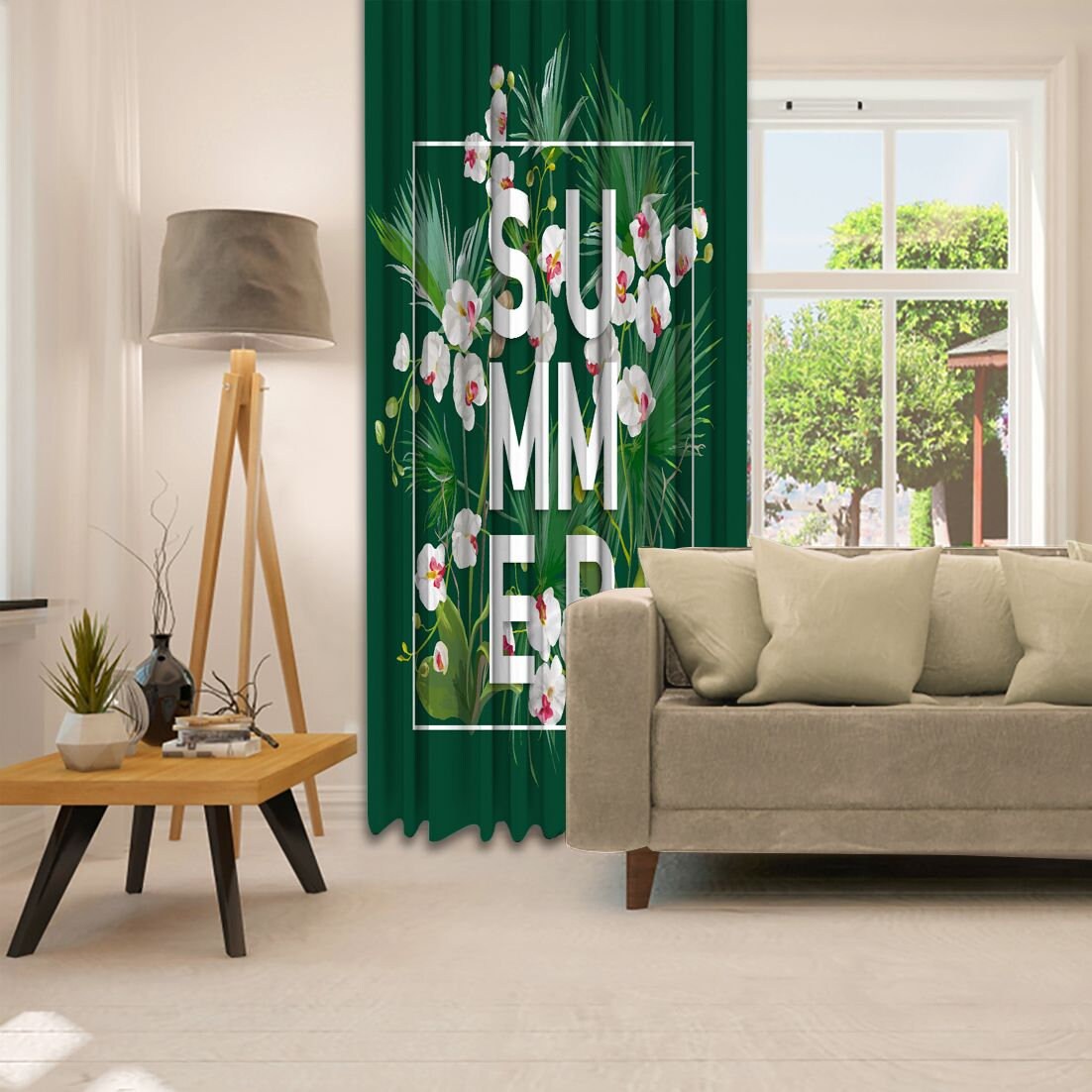 Blumen Bedruckte Vorhang / Drapes für Wohnzimmer Esszimmer | Etsy