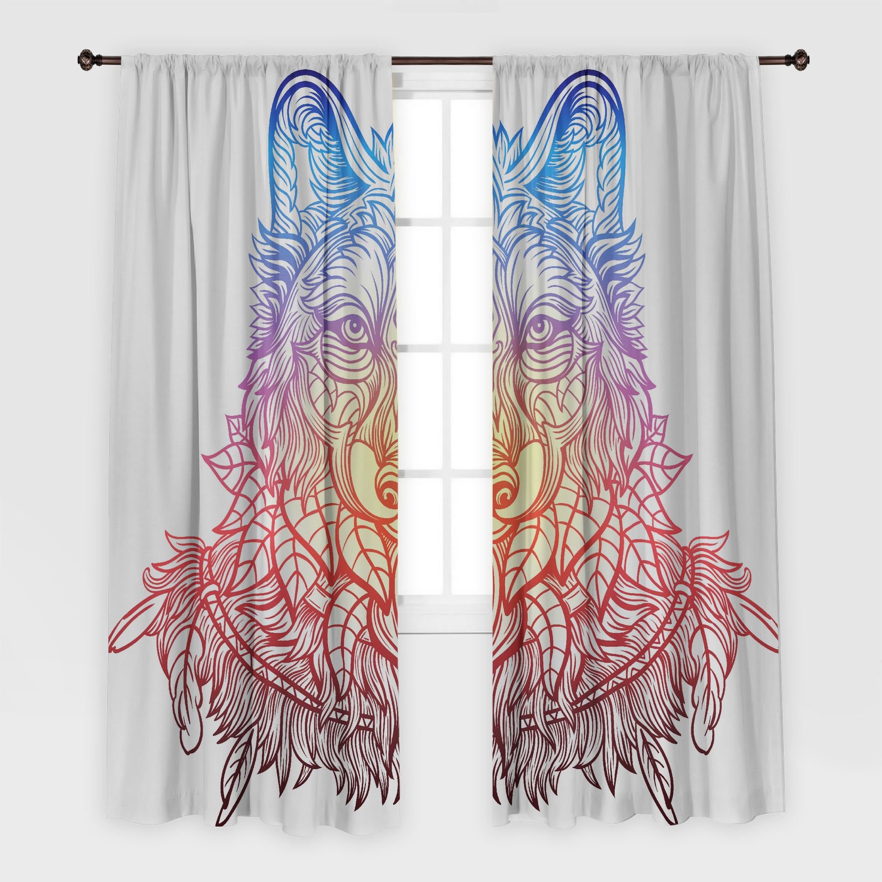 Tiere gedruckt Vorhang / Drapes für Wohnzimmer Esszimmer Bett | Etsy