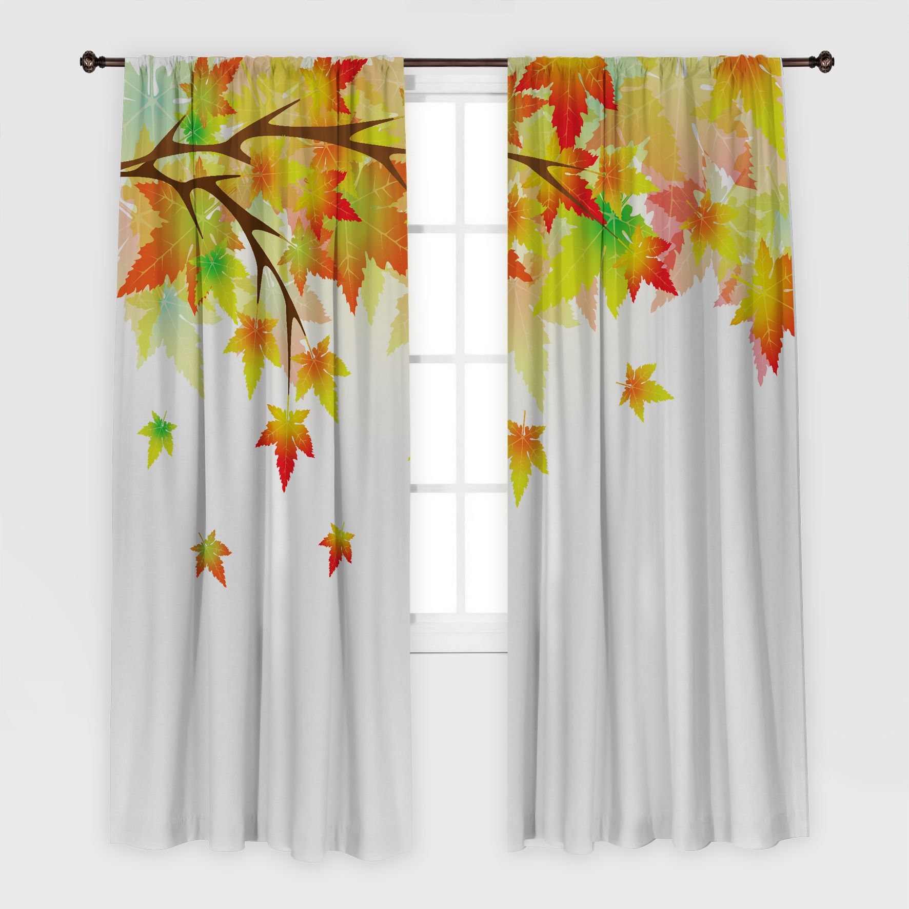 Nature Printed Curtain / Drapes For Living Room Dining Room Etsy