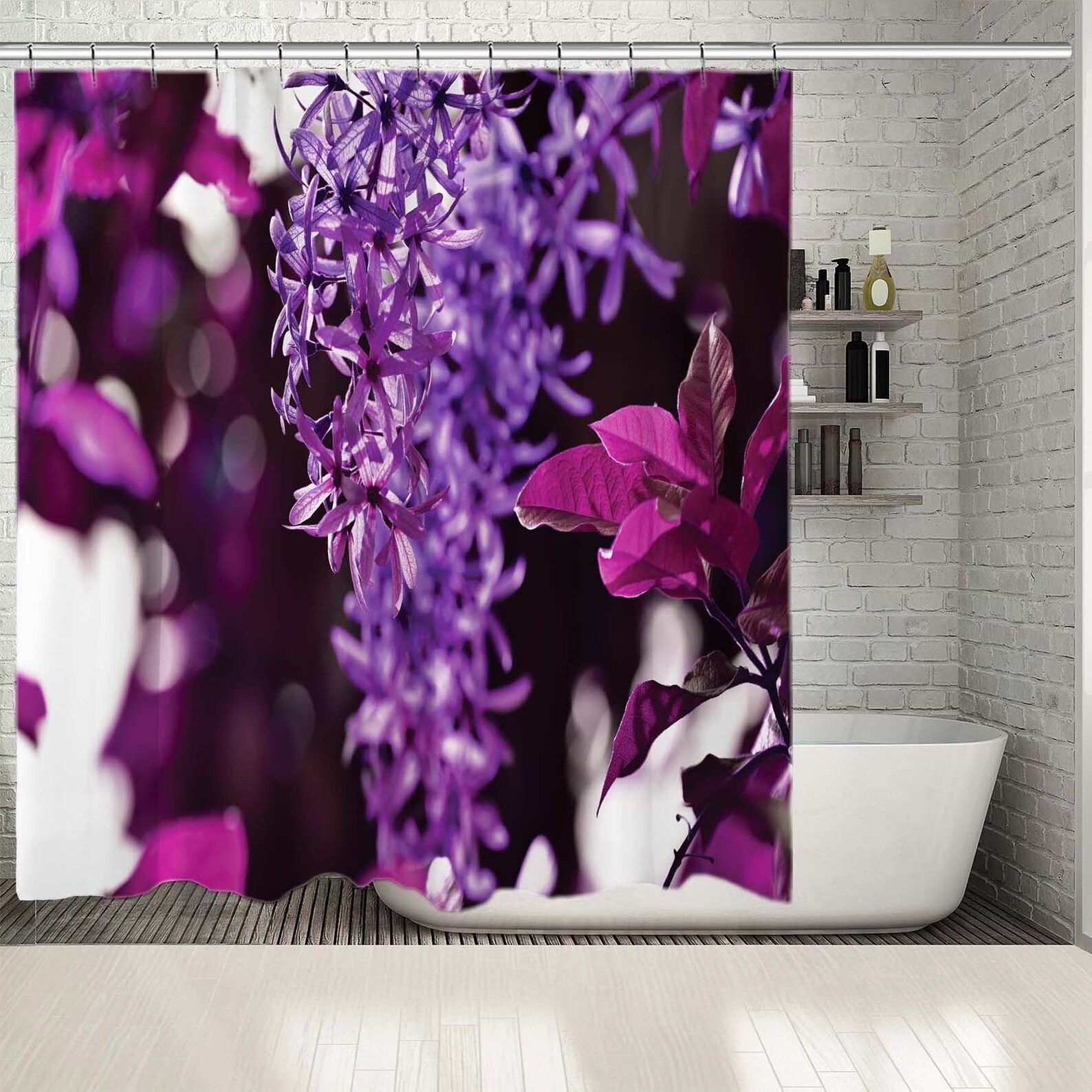 Baum Bedruckte Duschvorhang / Wasserdichte Knopfloch Dusch | Etsy