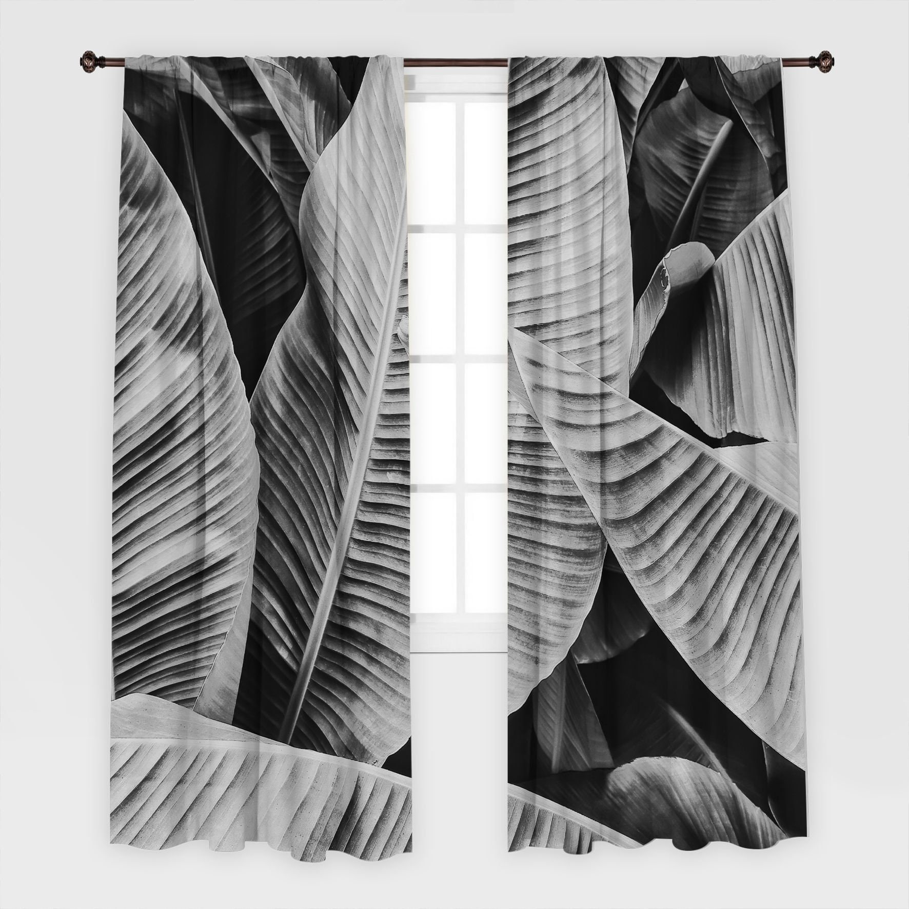 Shadow Printed Curtain / Drapes For Living Room Dining Room Etsy