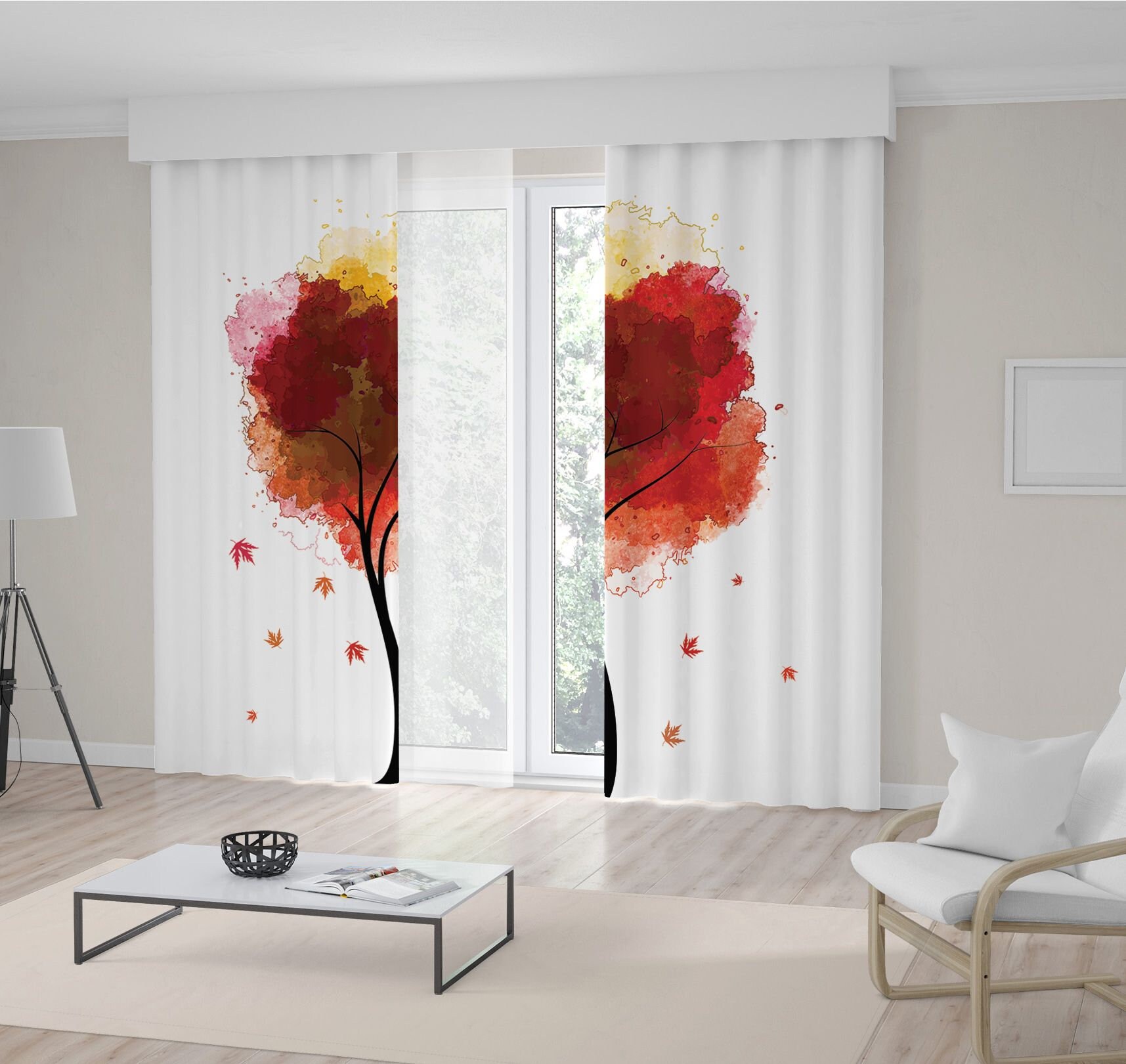 Baum gedruckt Vorhang / Drapes für Wohnzimmer Esszimmer Bett Etsy