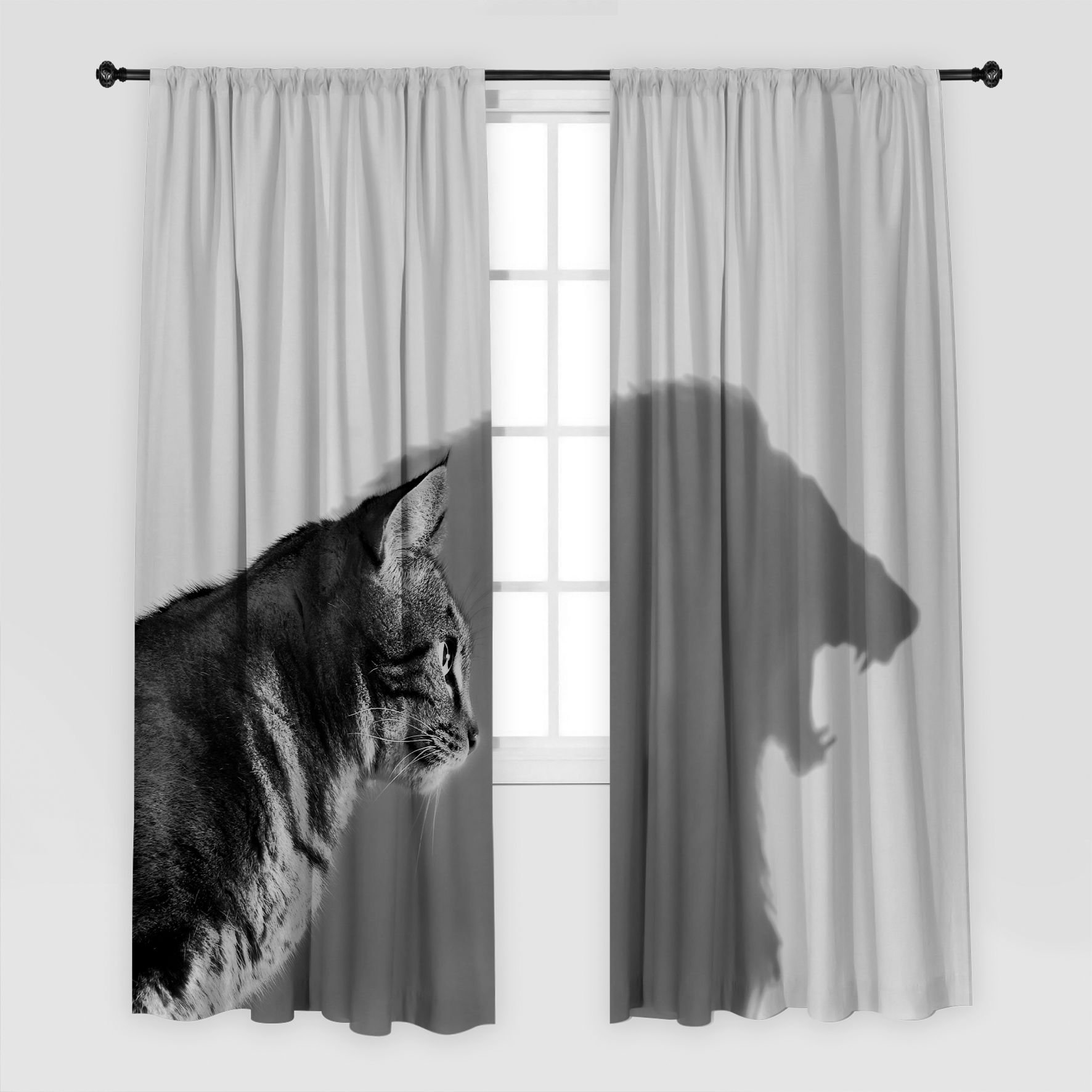 Shadow Printed Curtain / Drapes For Living Room Dining Room Etsy