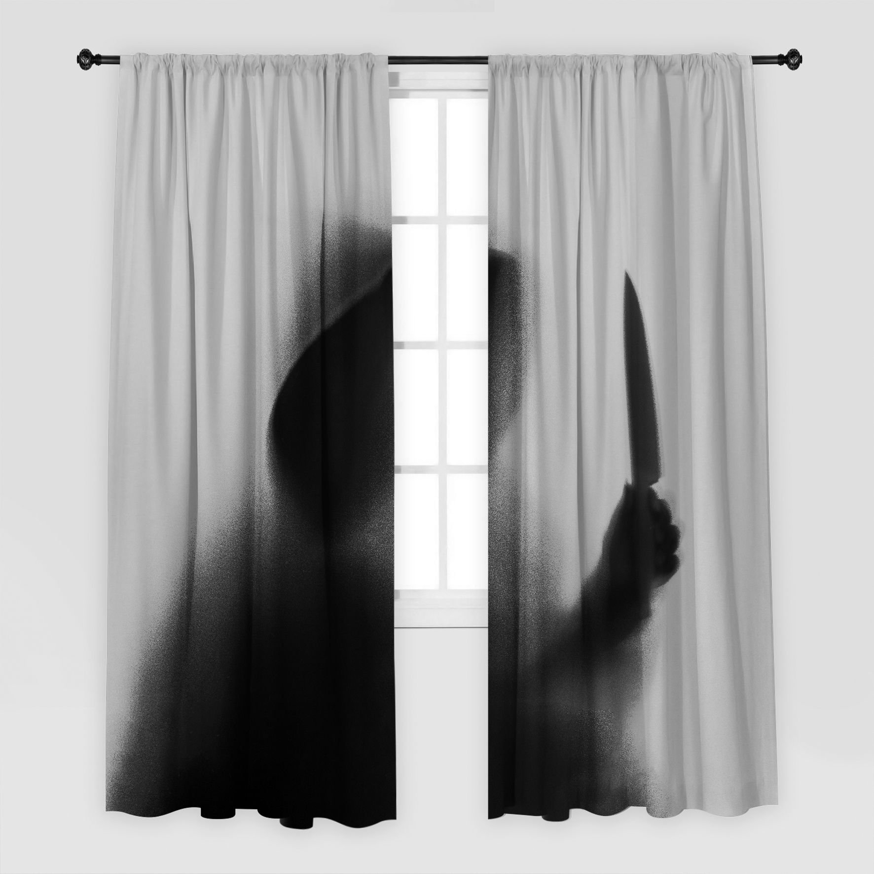 Shadow Printed Curtain / Drapes For Living Room Dining Room Etsy