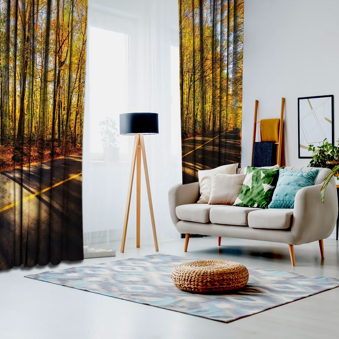 Forest Printed Curtain / Drapes For Living Room Dining Room Etsy