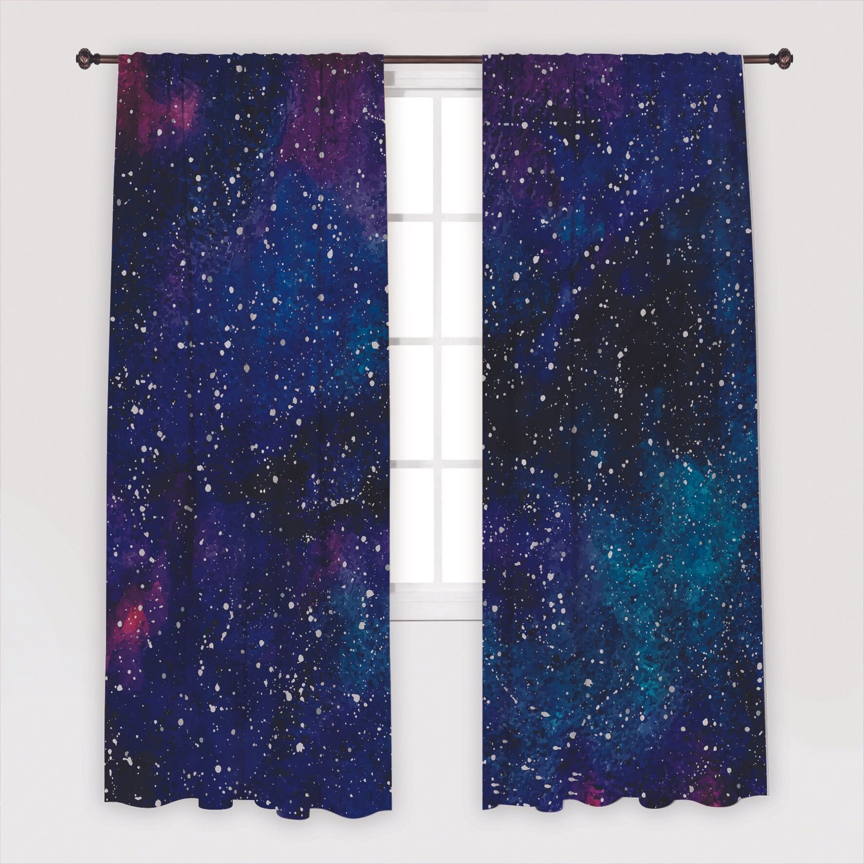 Galaxie Bedruckte Vorhang / Drapes für Wohnzimmer Esszimmer | Etsy
