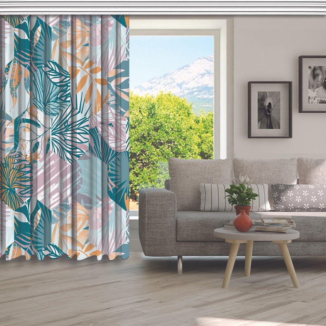 Tropical Print Curtain / Drapes For Living Room Dining Room Etsy