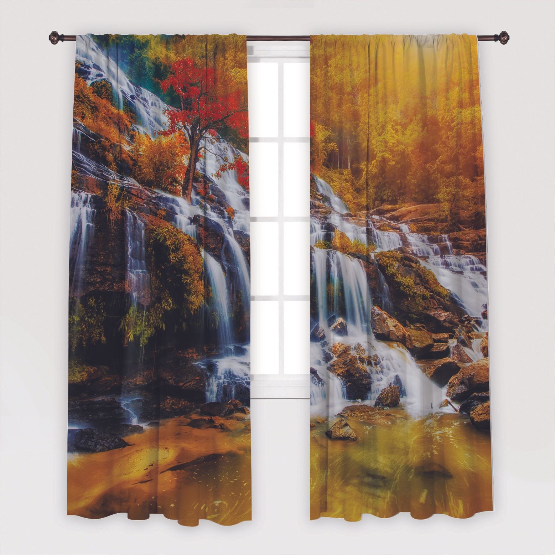 Scenery Printed Curtain / Drapes For Living Room Dining Room Etsy