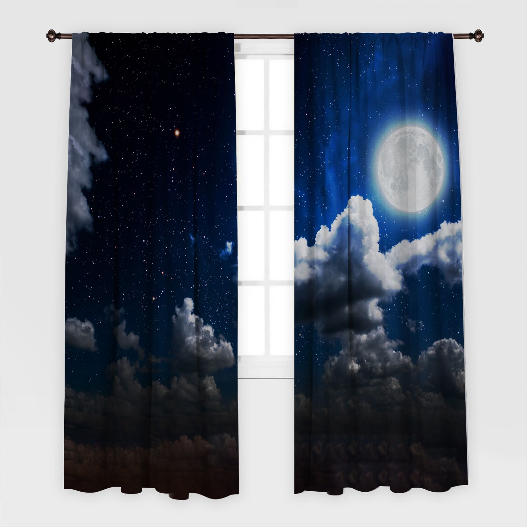 Scenery Printed Curtain / Drapes For Living Room Dining Room Etsy