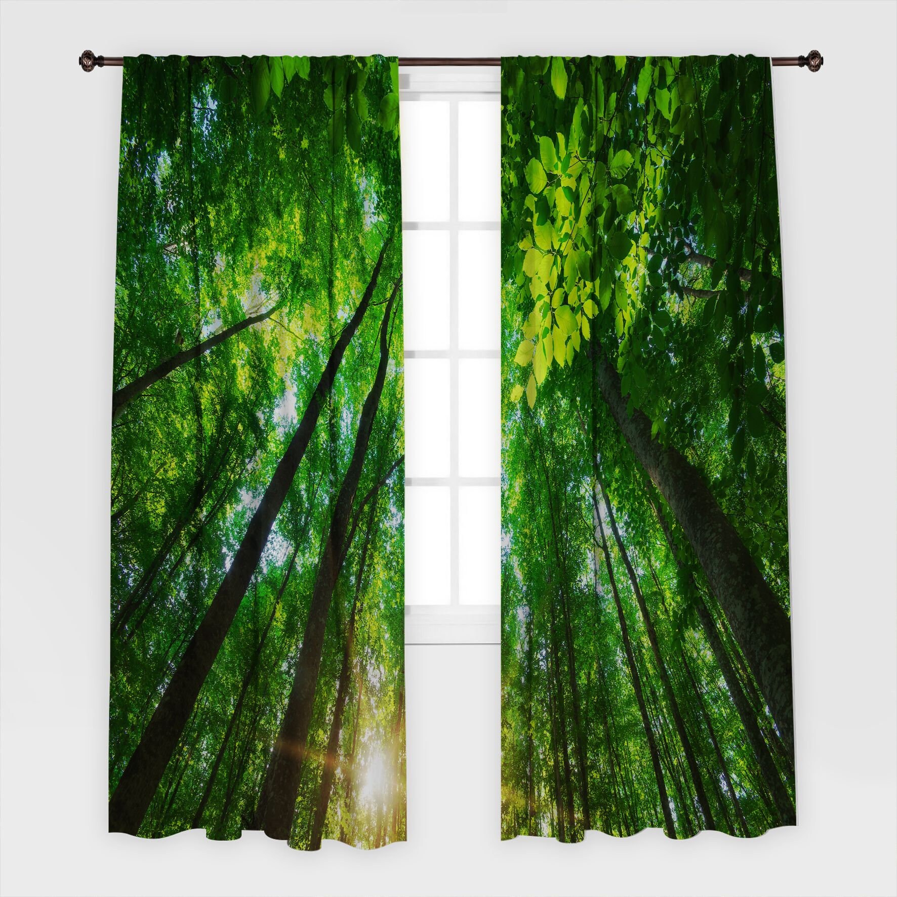 Trees Printed Curtain / Drapes For Living Room Dining Room Bed Etsy
