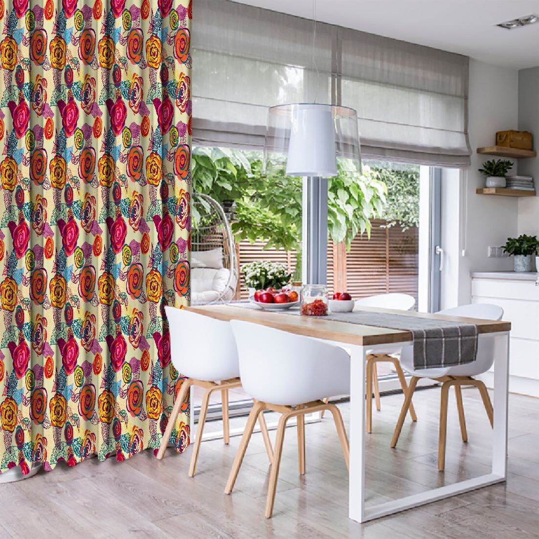 Blumen Bedruckte Vorhang / Drapes für Wohnzimmer Esszimmer | Etsy