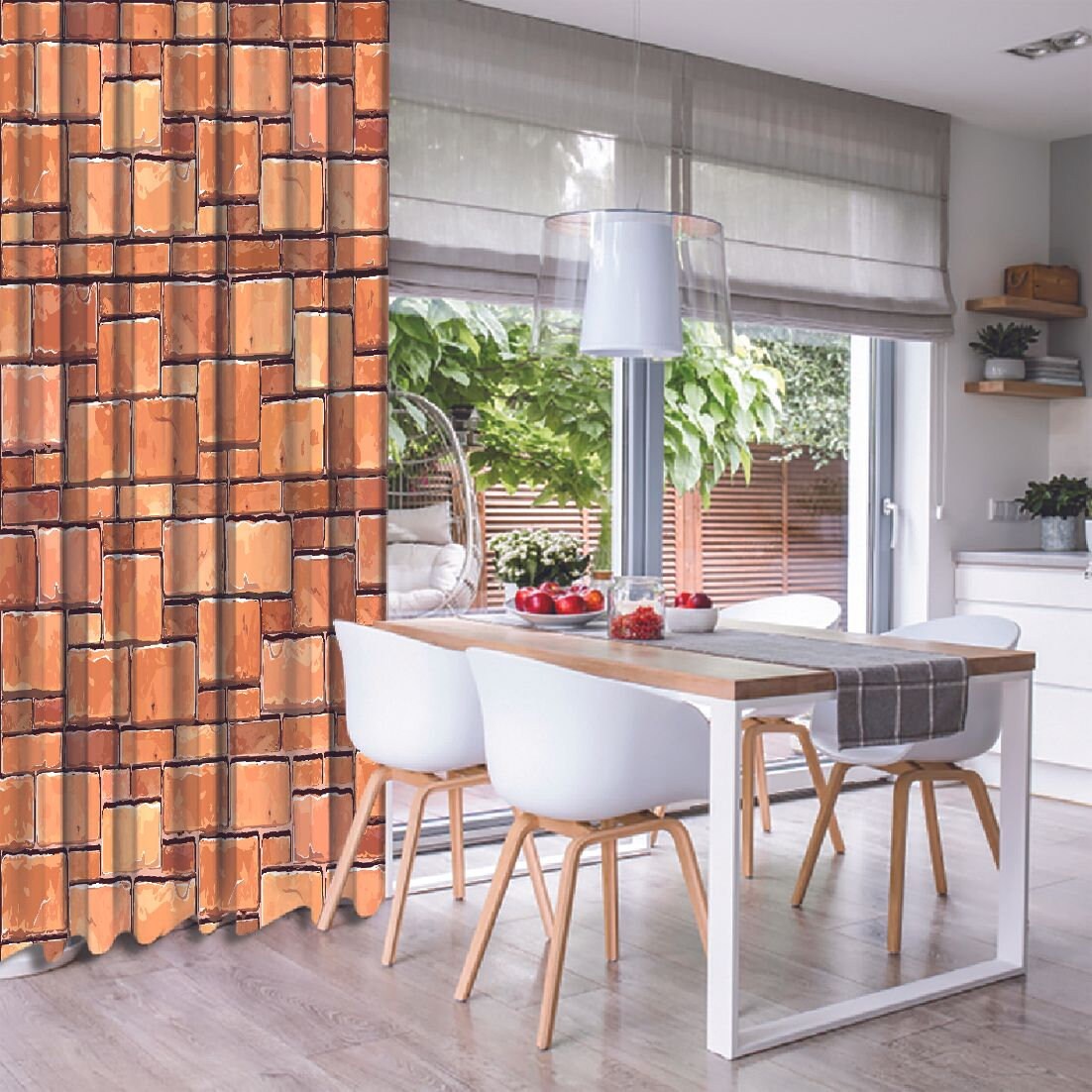 Rustikaler Dekor Bedruckter Vorhang / Drapes für Wohnzimmer | Etsy