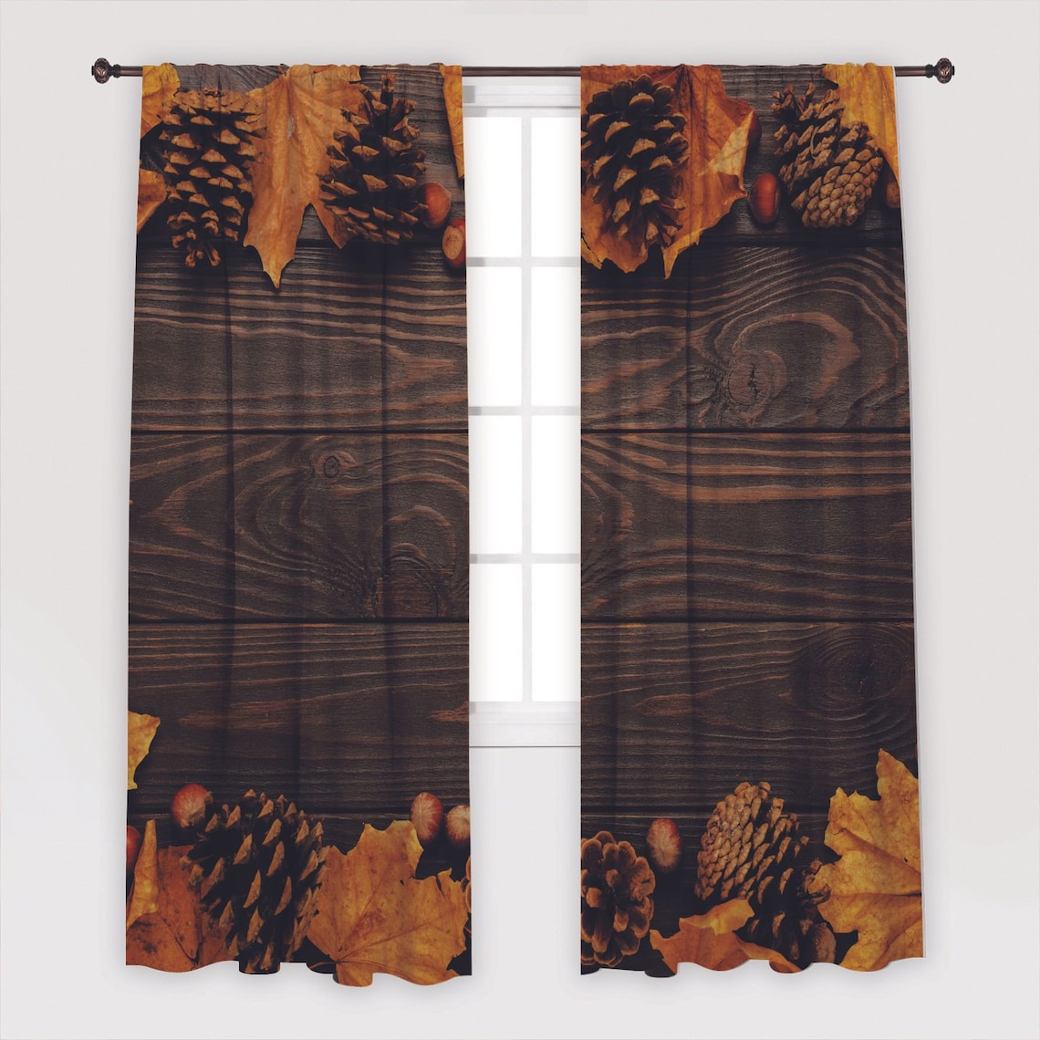 Autumn Decor Printed Curtain / Drapes For Living Room Dining Etsy