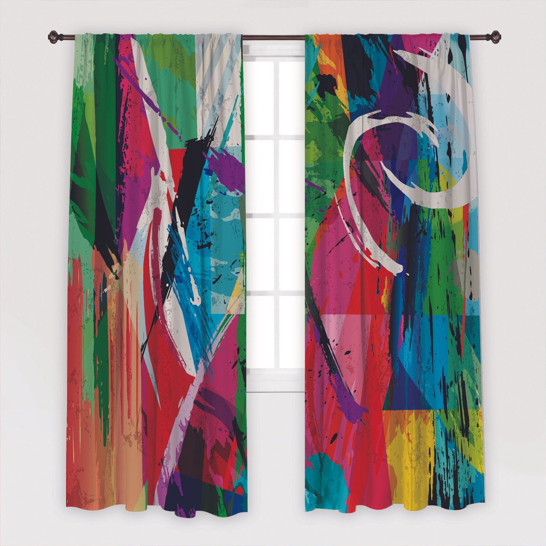 Artwork Printed Curtain / Drapes For Living Room Dining Room Etsy