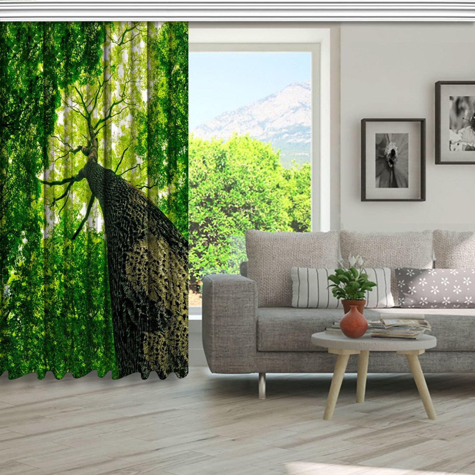 Baum gedruckt Vorhang / Drapes für Wohnzimmer Esszimmer Bett Etsy
