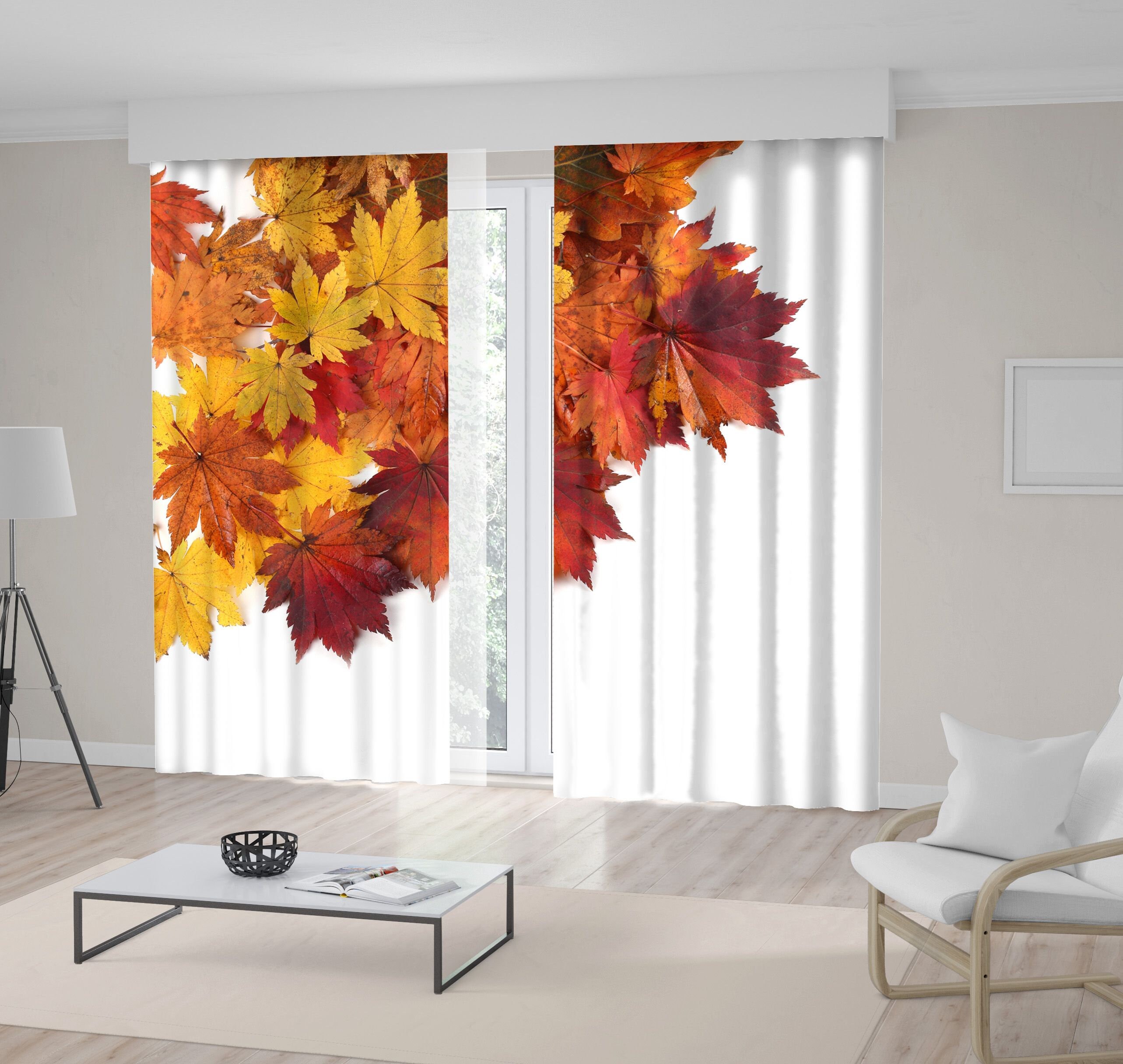 Natur Bedruckte Vorhang / Drapes für Wohnzimmer Esszimmer | Etsy