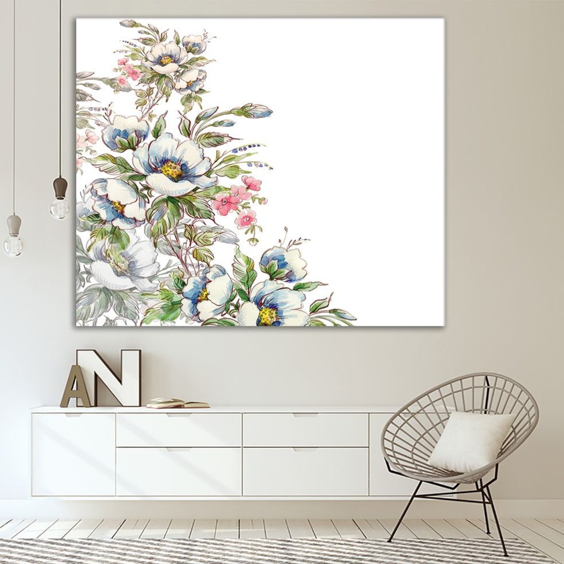 Flowers Printed Tapestry / Tapestry for Home Living Room Etsy UK