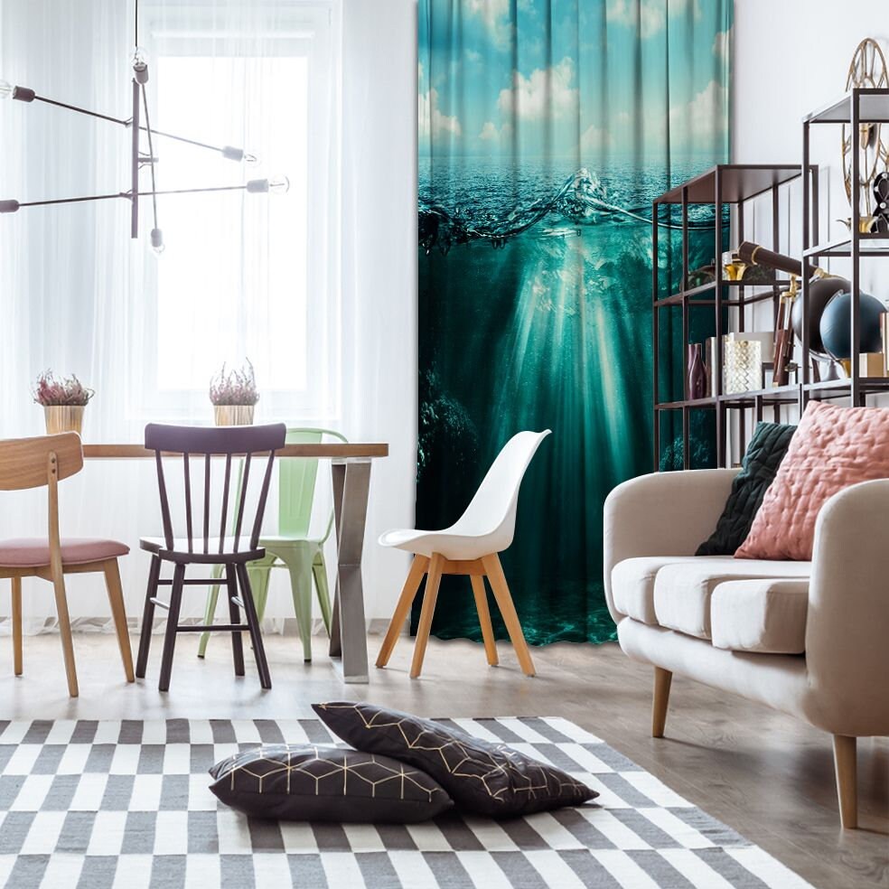 Szenerie Bedruckte Vorhang / Drapes für Wohnzimmer Esszimmer | Etsy