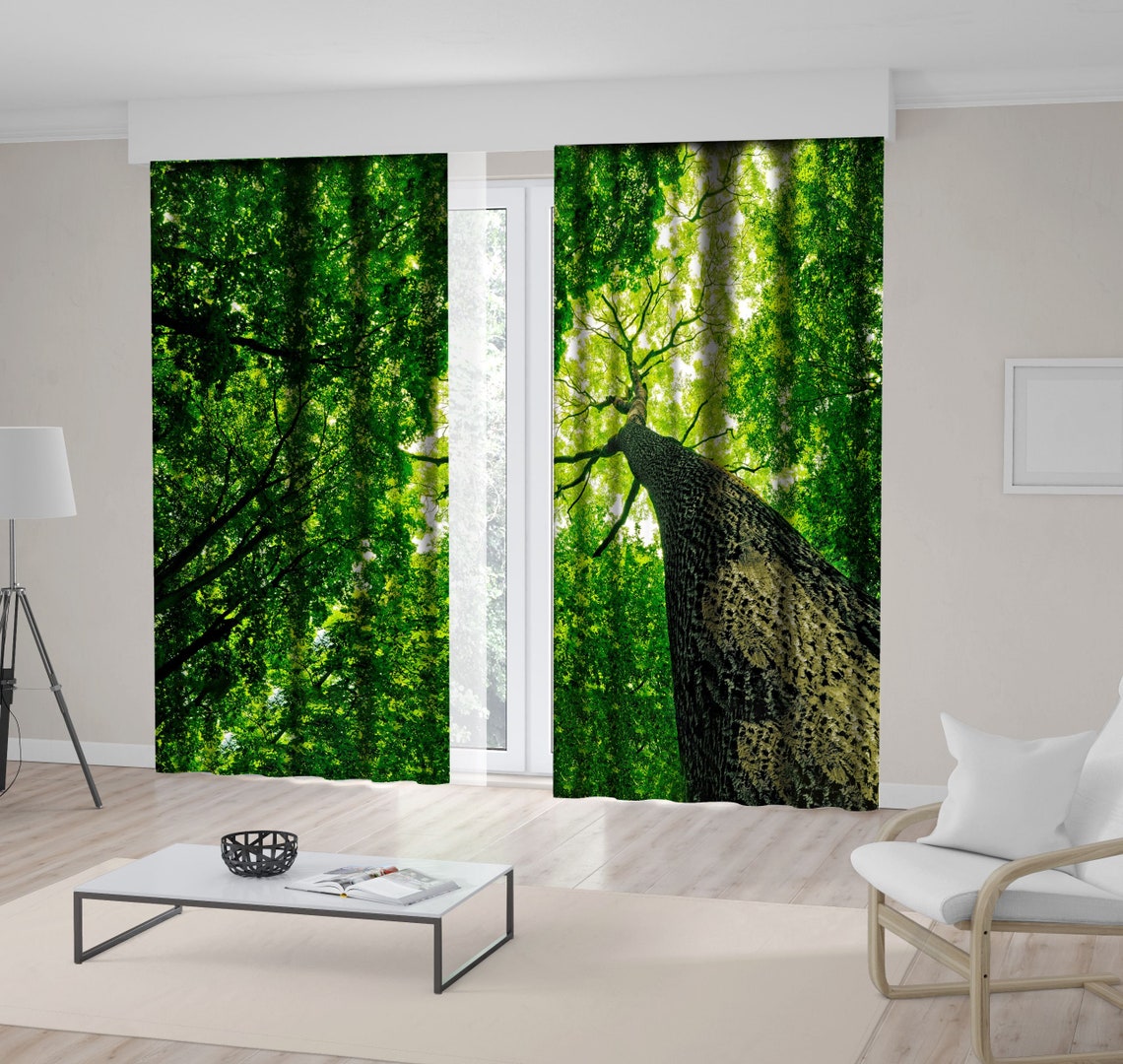 Baum gedruckt Vorhang / Drapes für Wohnzimmer Esszimmer Bett Etsy