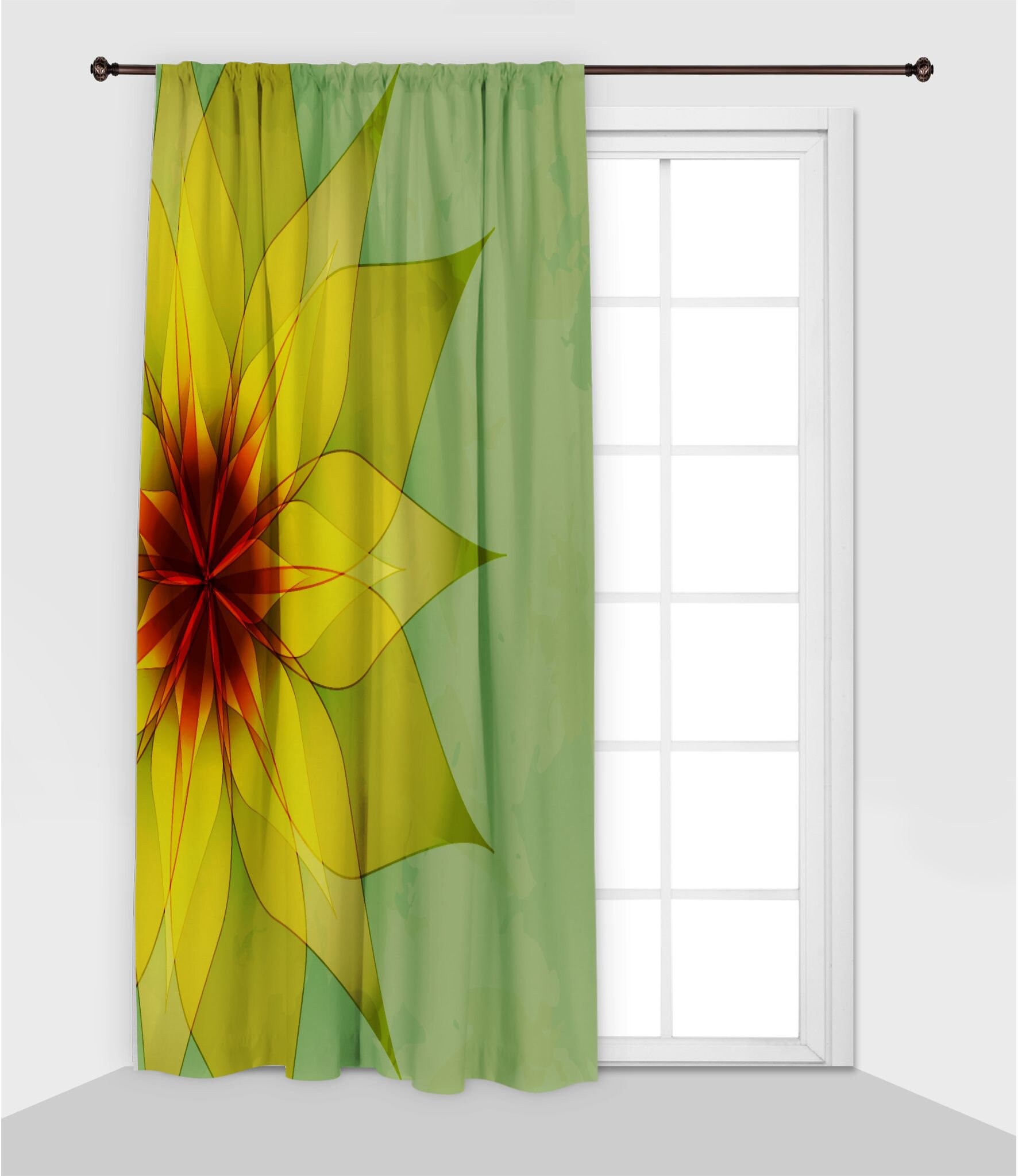 Blumen Bedruckte Vorhang / Drapes für Wohnzimmer Esszimmer | Etsy