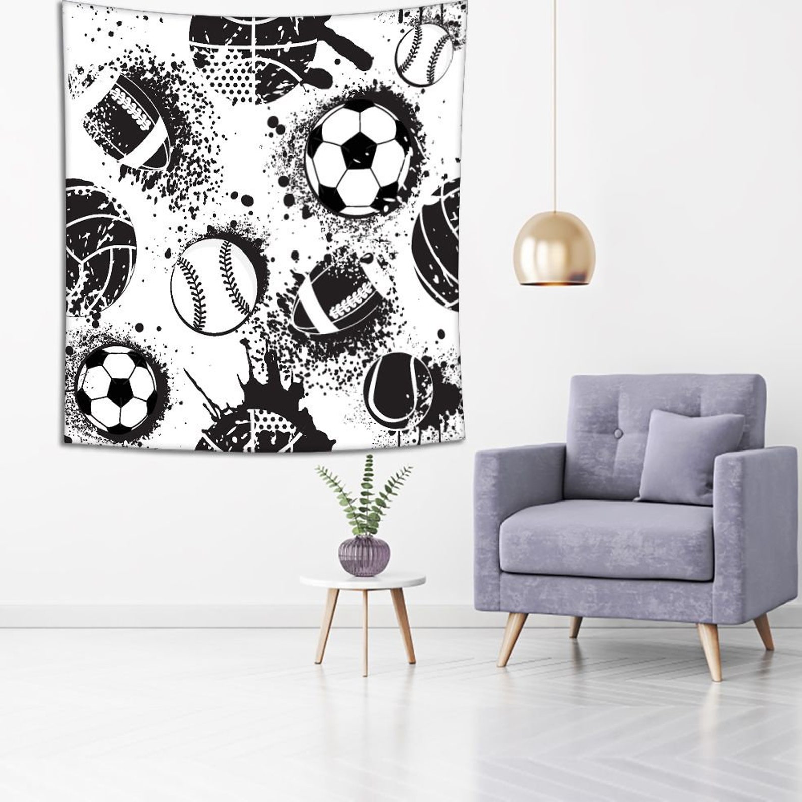 Sports Art Printed Tapestry / Tapestry For Home Living Room Etsy