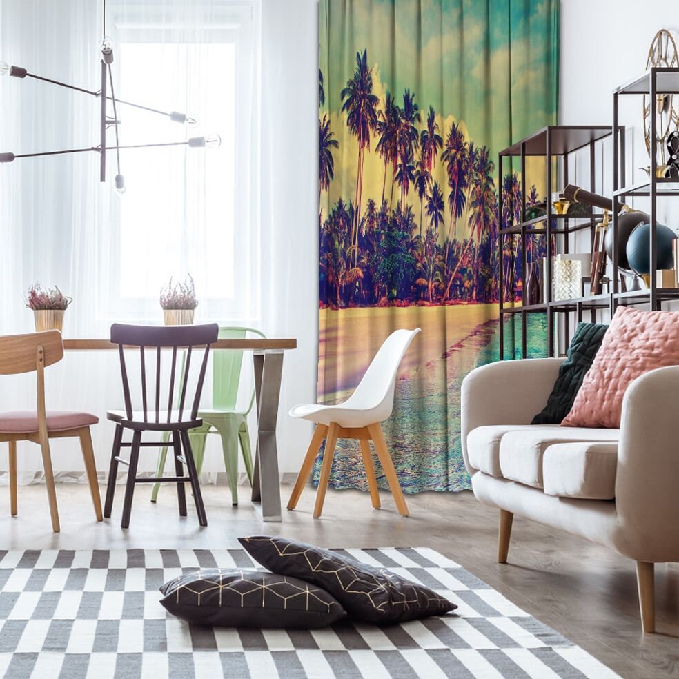 Szenerie Bedruckt Vorhang / Drapes für Wohnzimmer Esszimmer | Etsy