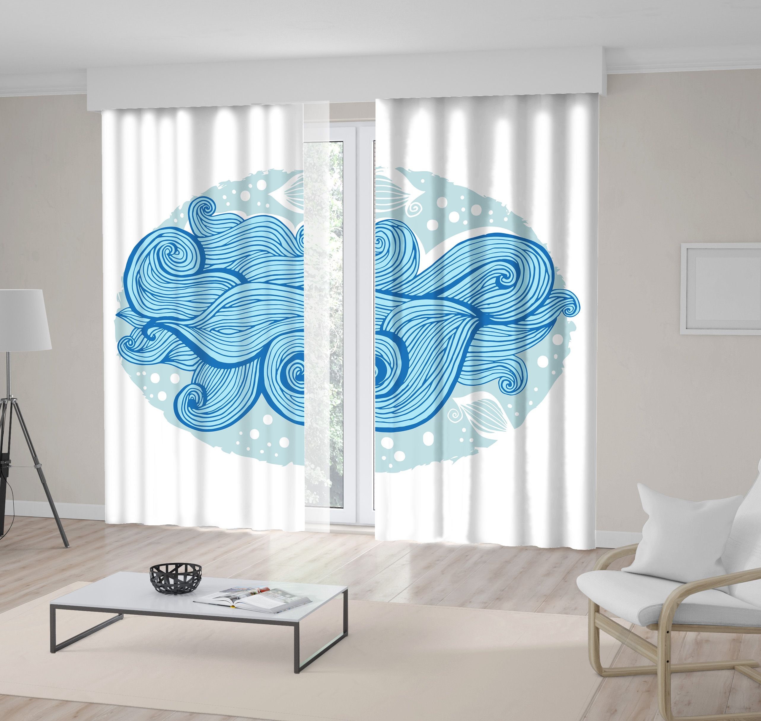 Szenerie Bedruckter Vorhang / Drapes für Wohnzimmer Esszimmer | Etsy