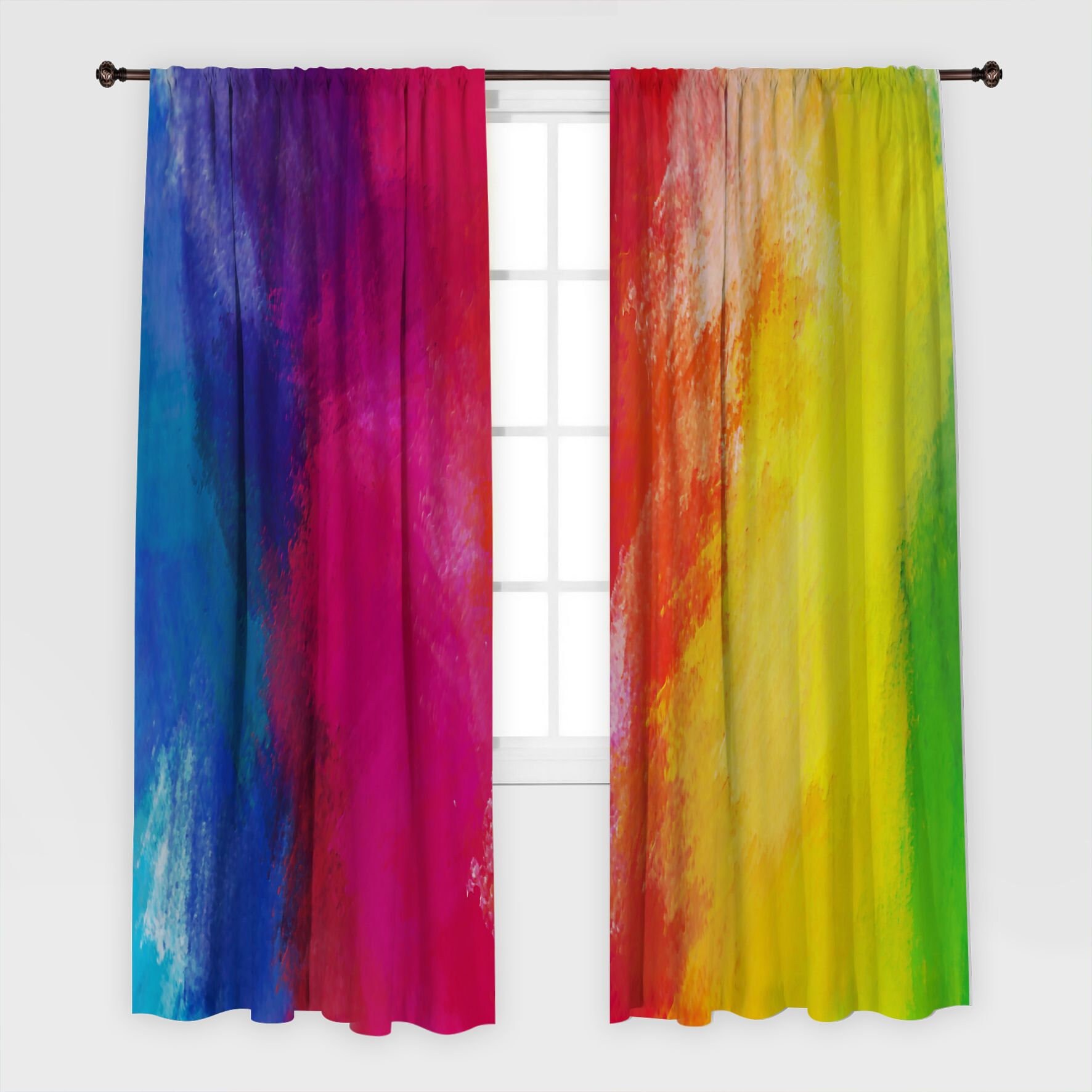 Oil Painting Printed Curtain / Drapes For Living Room Dining Etsy