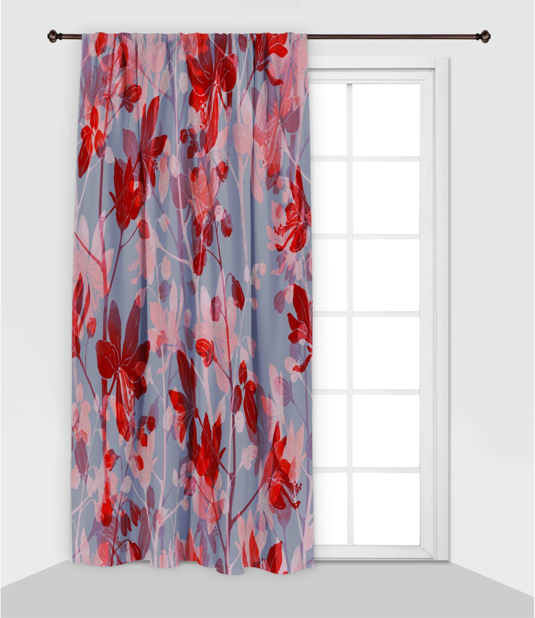 Blumen Bedruckte Vorhang / Drapes für Wohnzimmer Esszimmer | Etsy