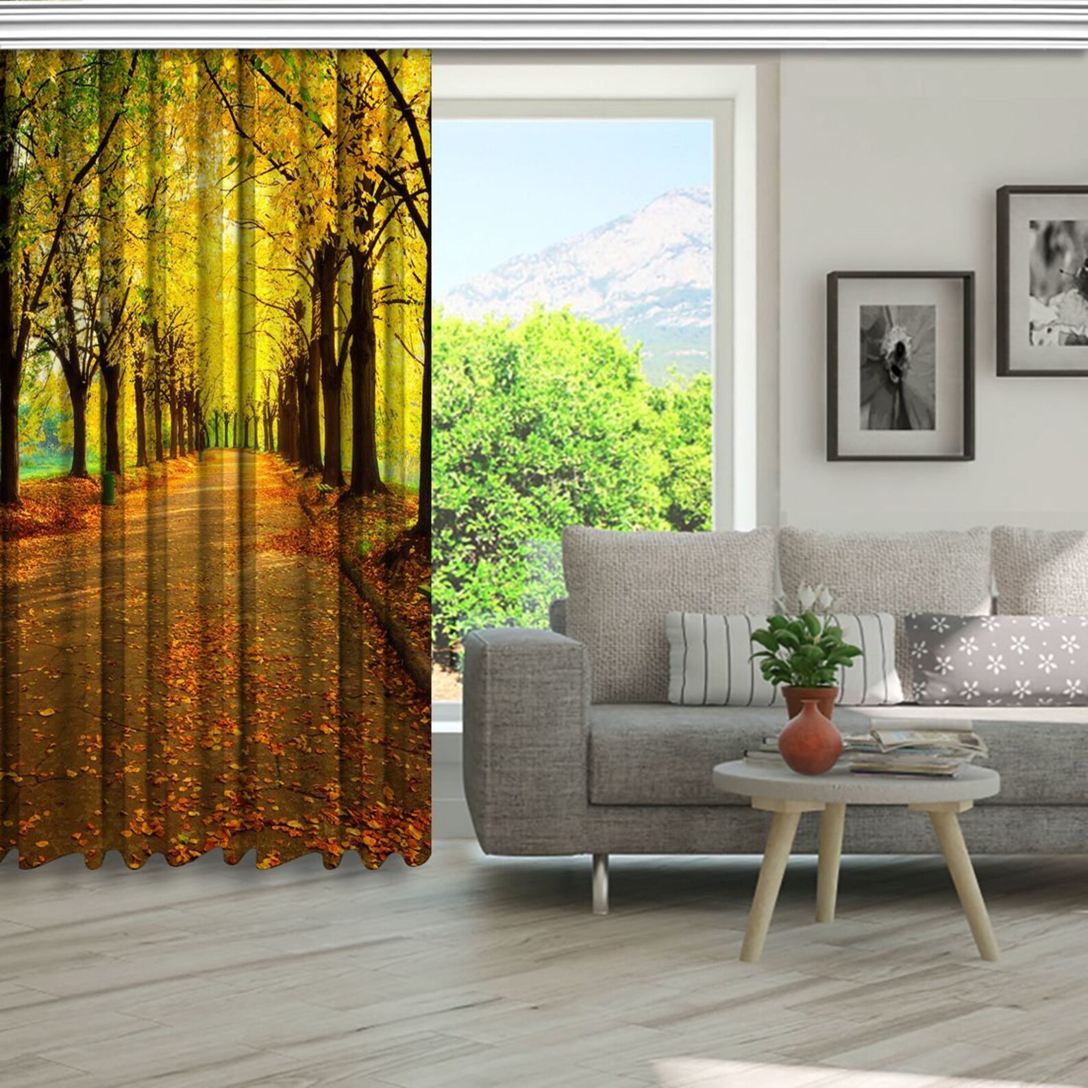 Forest Printed Curtain / Drapes For Living Room Dining Room Etsy