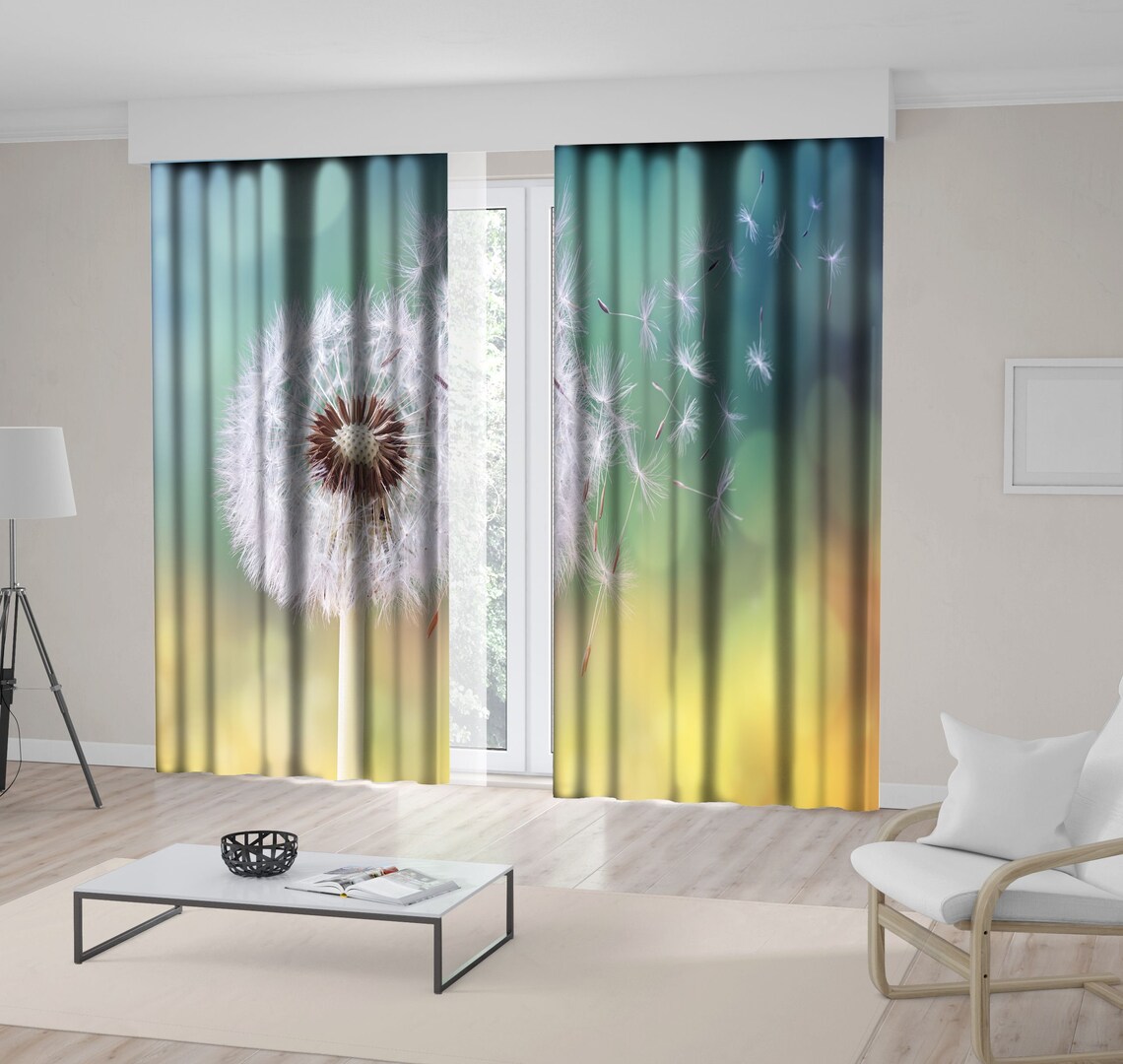 Rideau imprimé nature / Rideaux pour salle à manger salon | Etsy