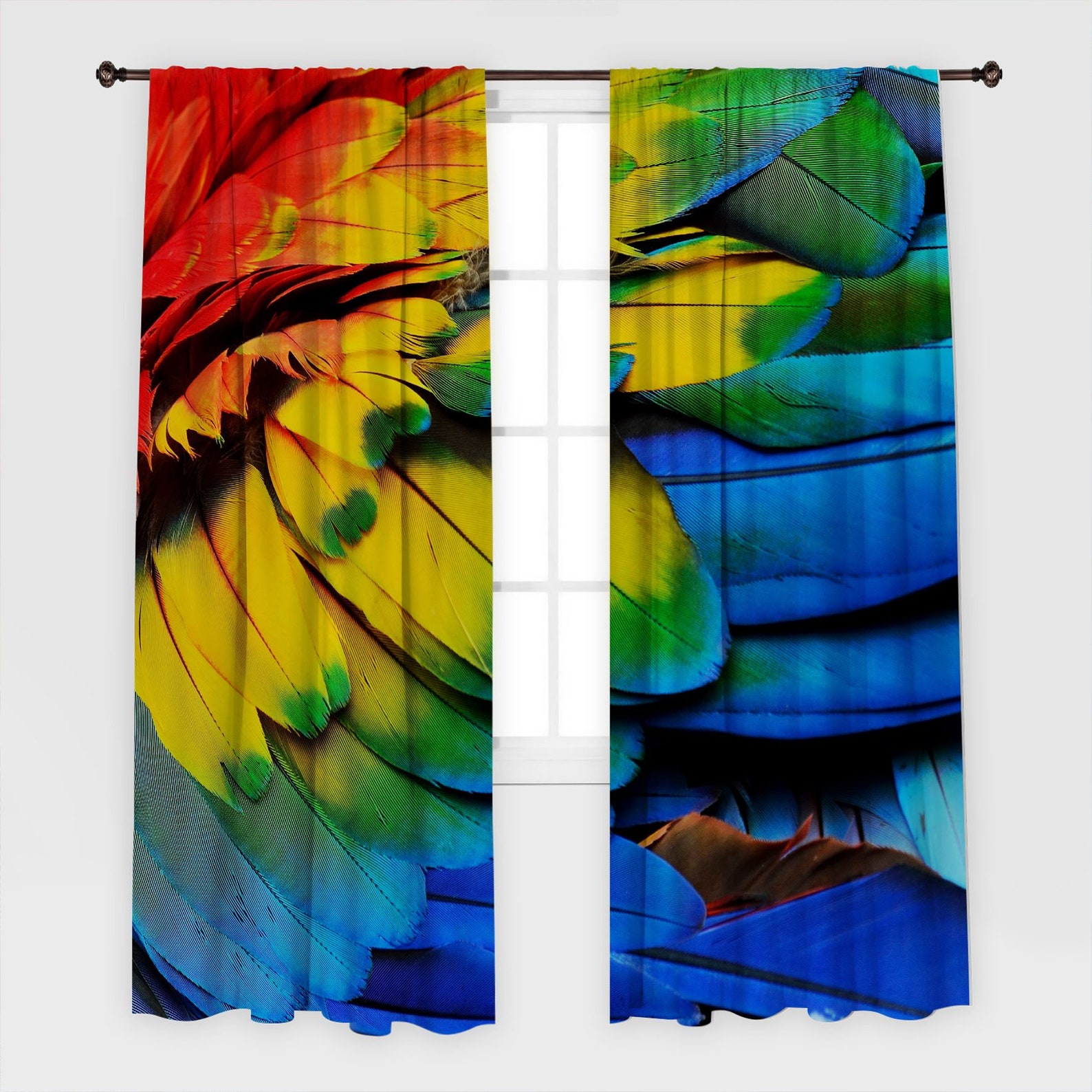 Artwork Printed Curtain / Drapes For Living Room Dining Room Etsy