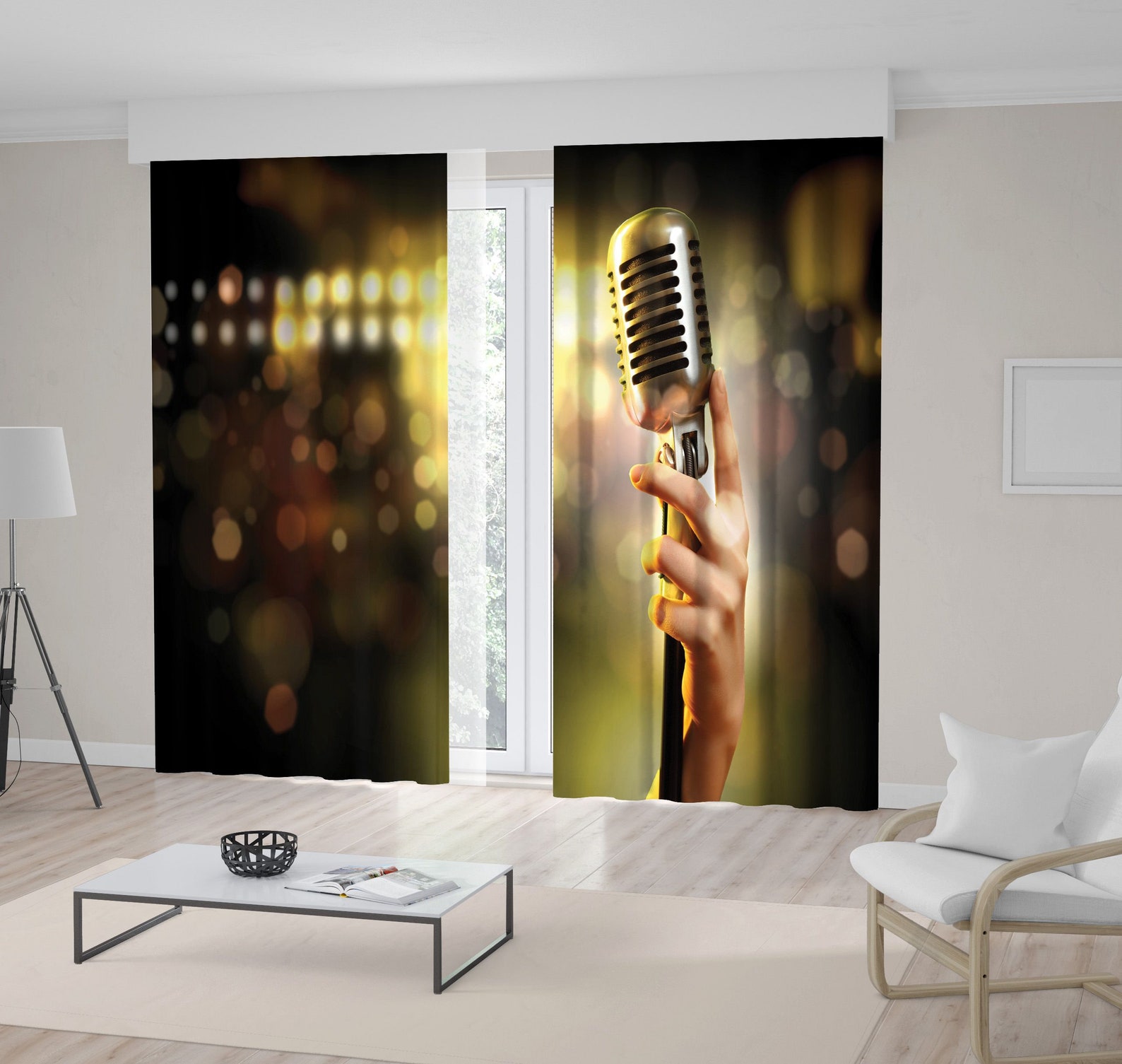 Music Theme Printed Curtain / Drapes For Living Room Dining Etsy