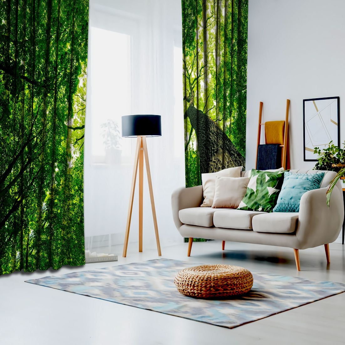 Baum gedruckt Vorhang / Drapes für Wohnzimmer Esszimmer Bett Etsy