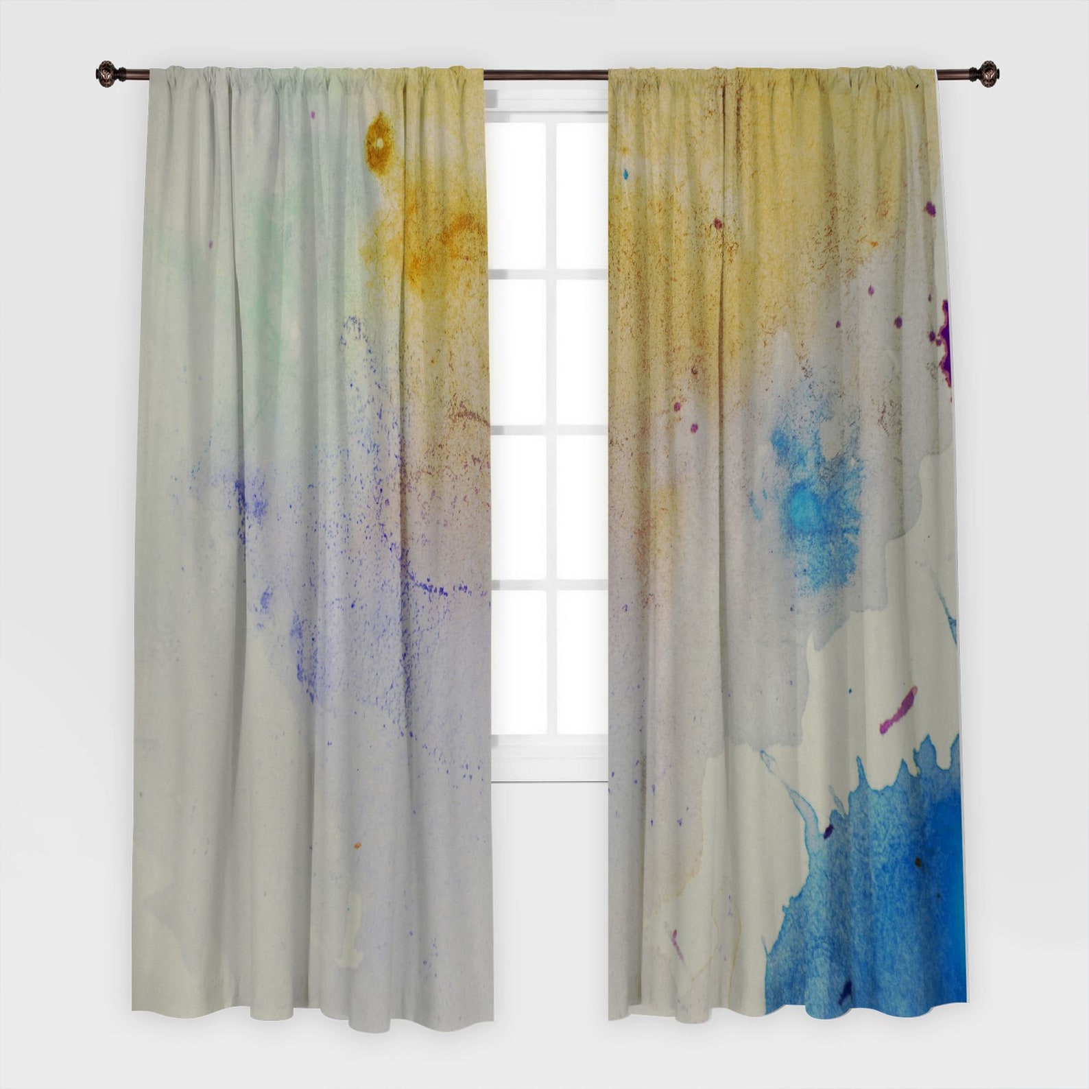 Oil Painting Printed Curtain / Drapes For Living Room Dining Etsy