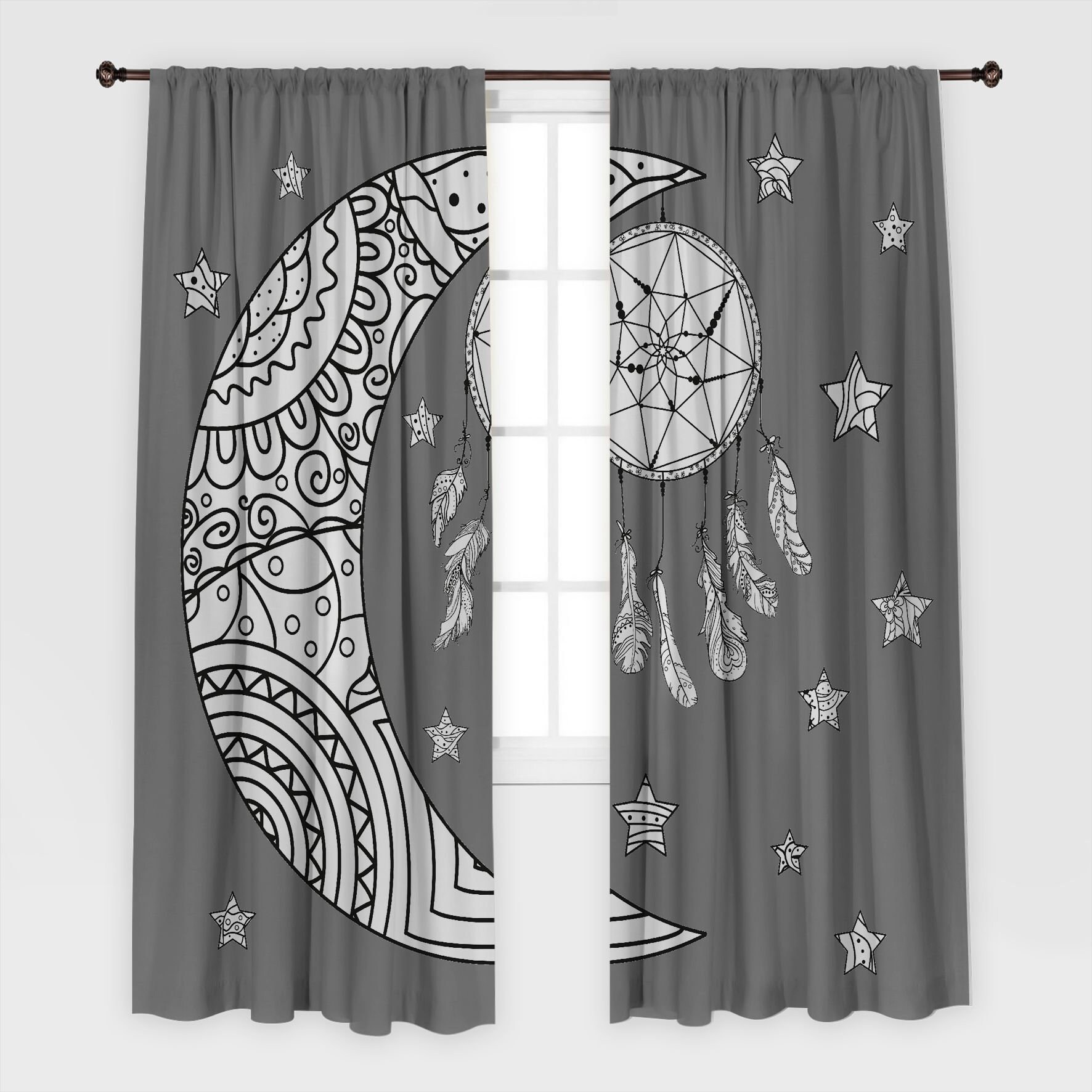 Szenerie Bedruckte Vorhang / Drapes für Wohnzimmer Esszimmer | Etsy