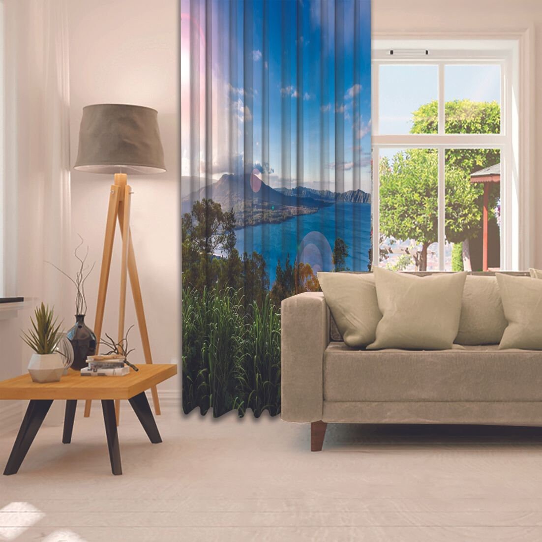 Szenerie Bedruckter Vorhang / Drapes für Wohnzimmer Esszimmer | Etsy